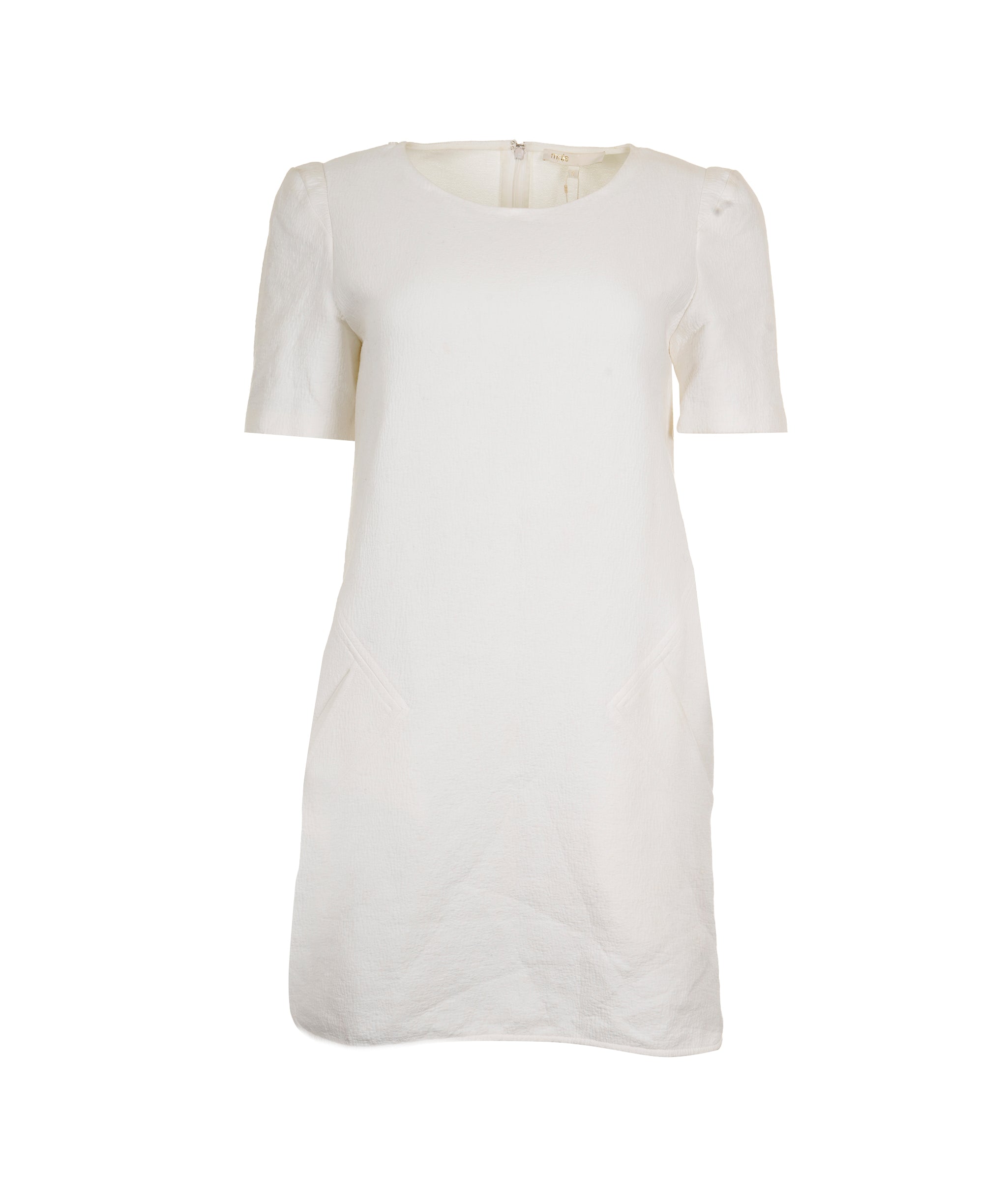 Maje Maje Ecru Crepe Mini Dress Size 2 AVC1770