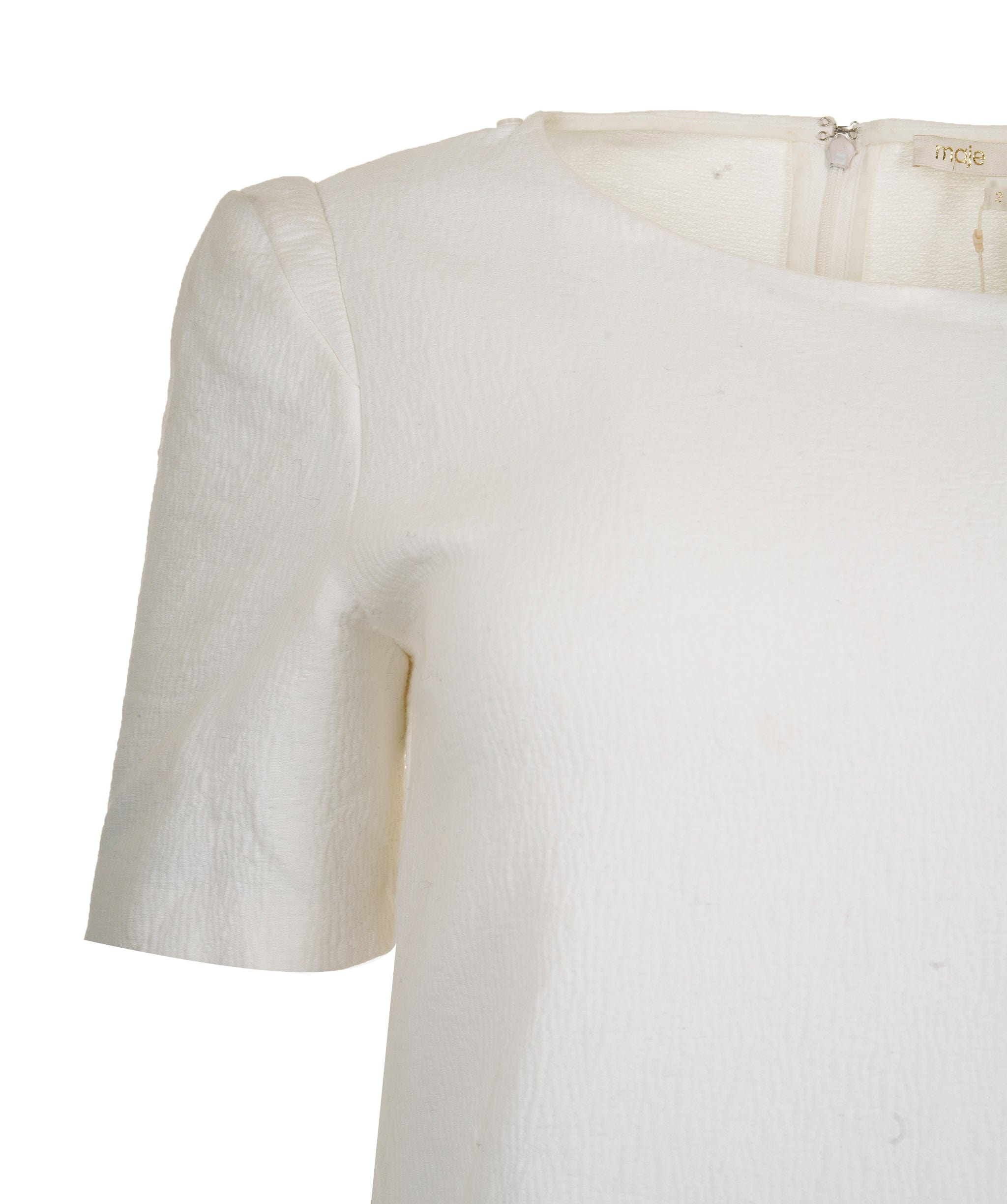 Maje Maje Ecru Crepe Mini Dress Size 2 AVC1770