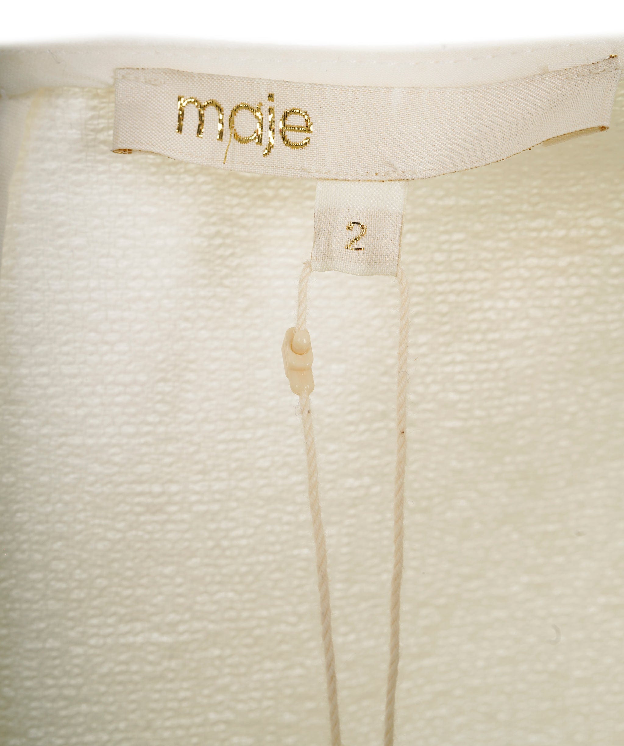 Maje Maje Ecru Crepe Mini Dress Size 2 AVC1770