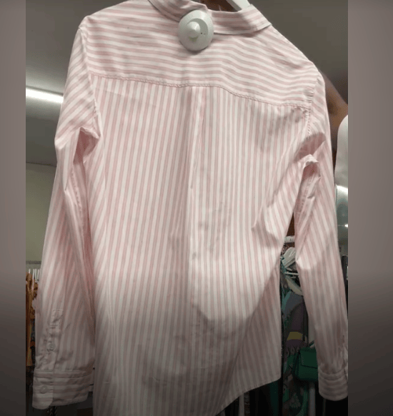 Max Mara Max Mara stripped cotton shirt glitter pink and white 10