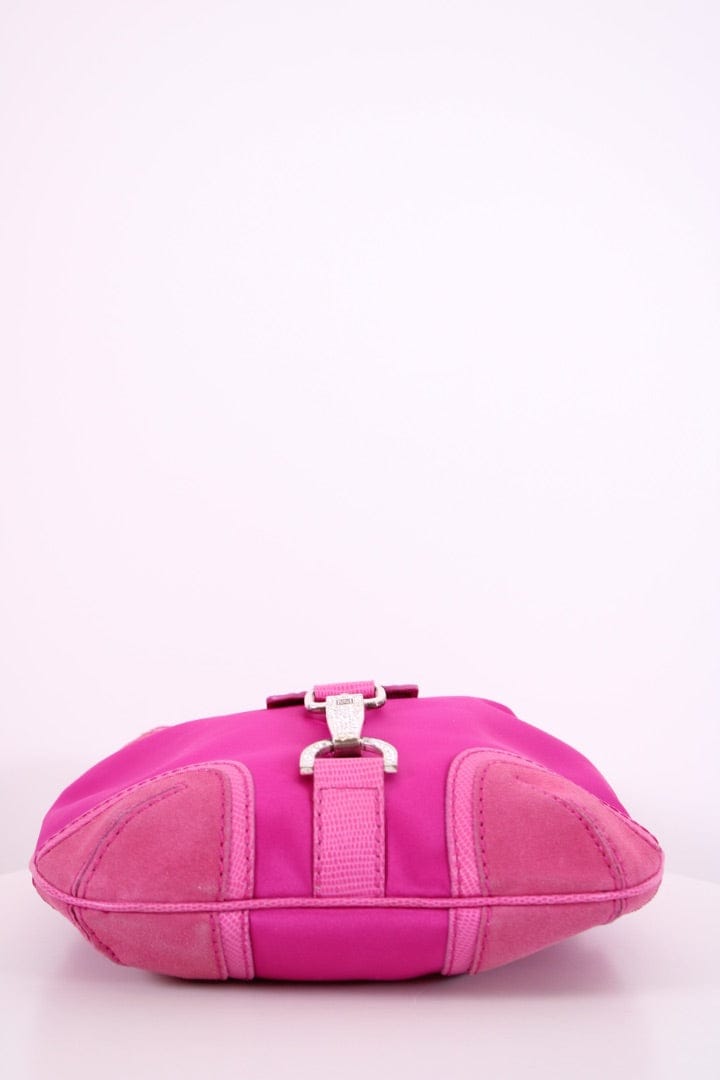 Michael Kors Michael Kors Fuscia silk and diamante mini shoulder bag Pink