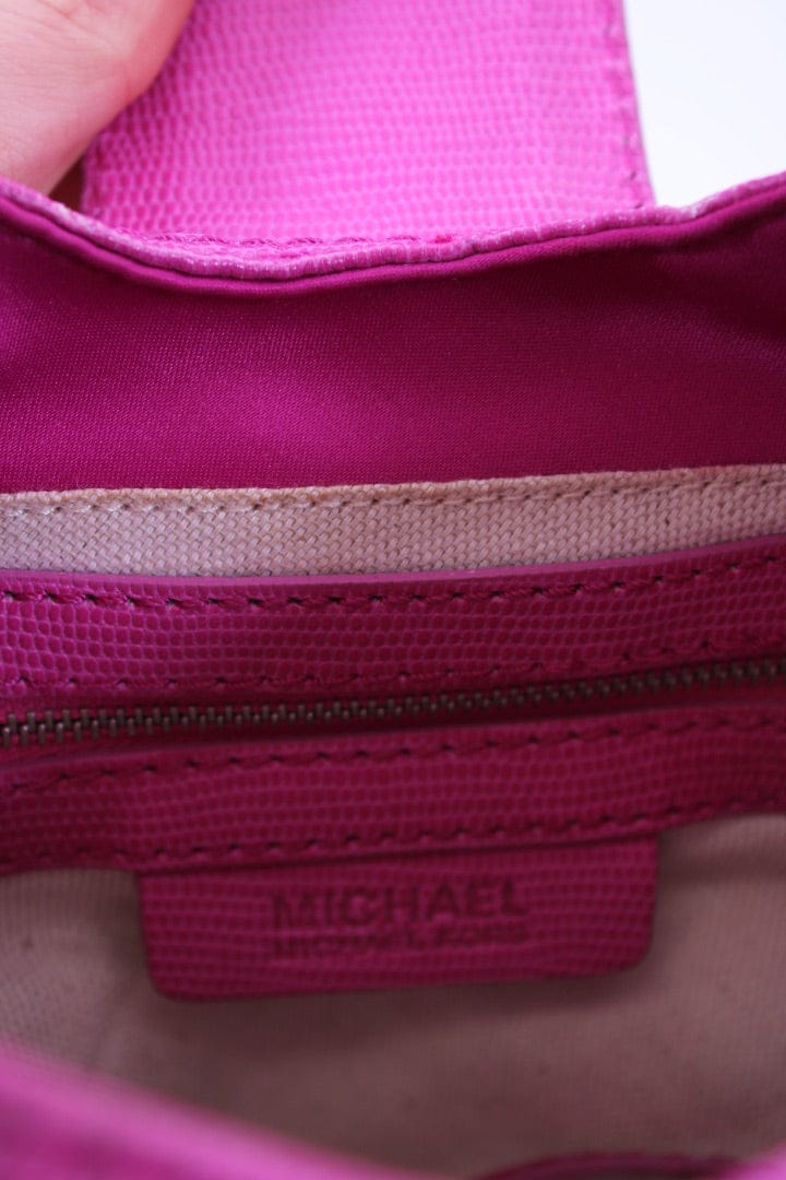Michael Kors Michael Kors Fuscia silk and diamante mini shoulder bag Pink