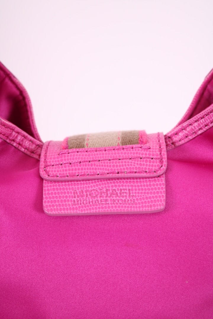 Michael Kors Michael Kors Fuscia silk and diamante mini shoulder bag Pink
