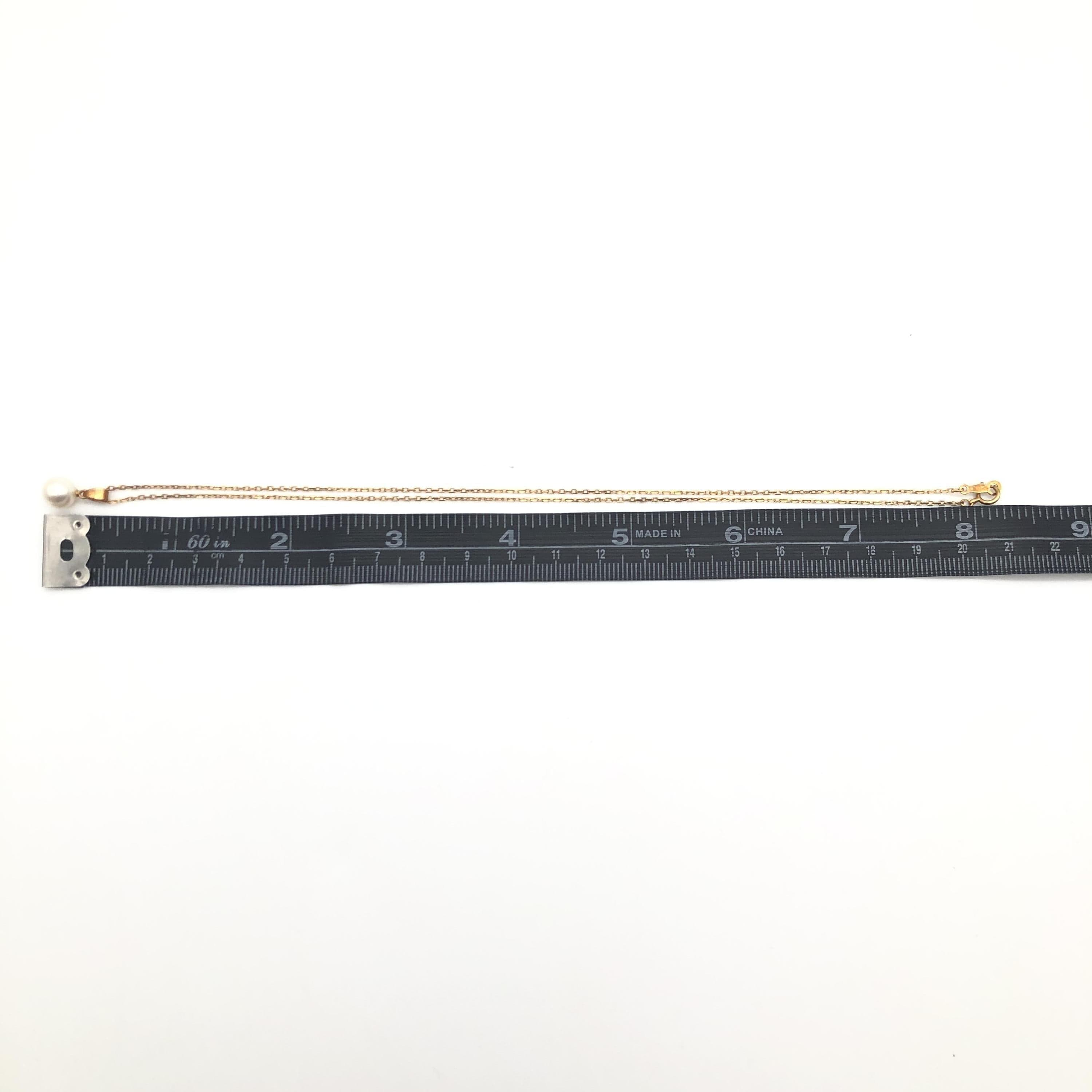 Mikimoto Mikimoto 1P Pearl Necklace, P(7.2mm), K18YG, 2.5g, 16inch ALC3283