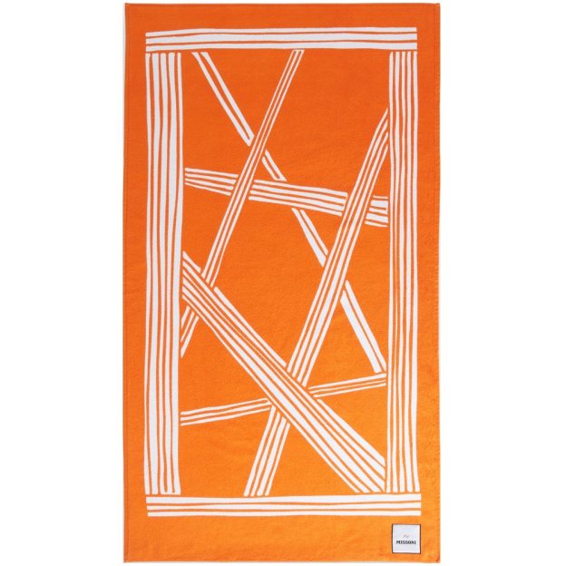 Missoni Home Orange & White Nastri Beach Towel 100 x 180 ANL0185