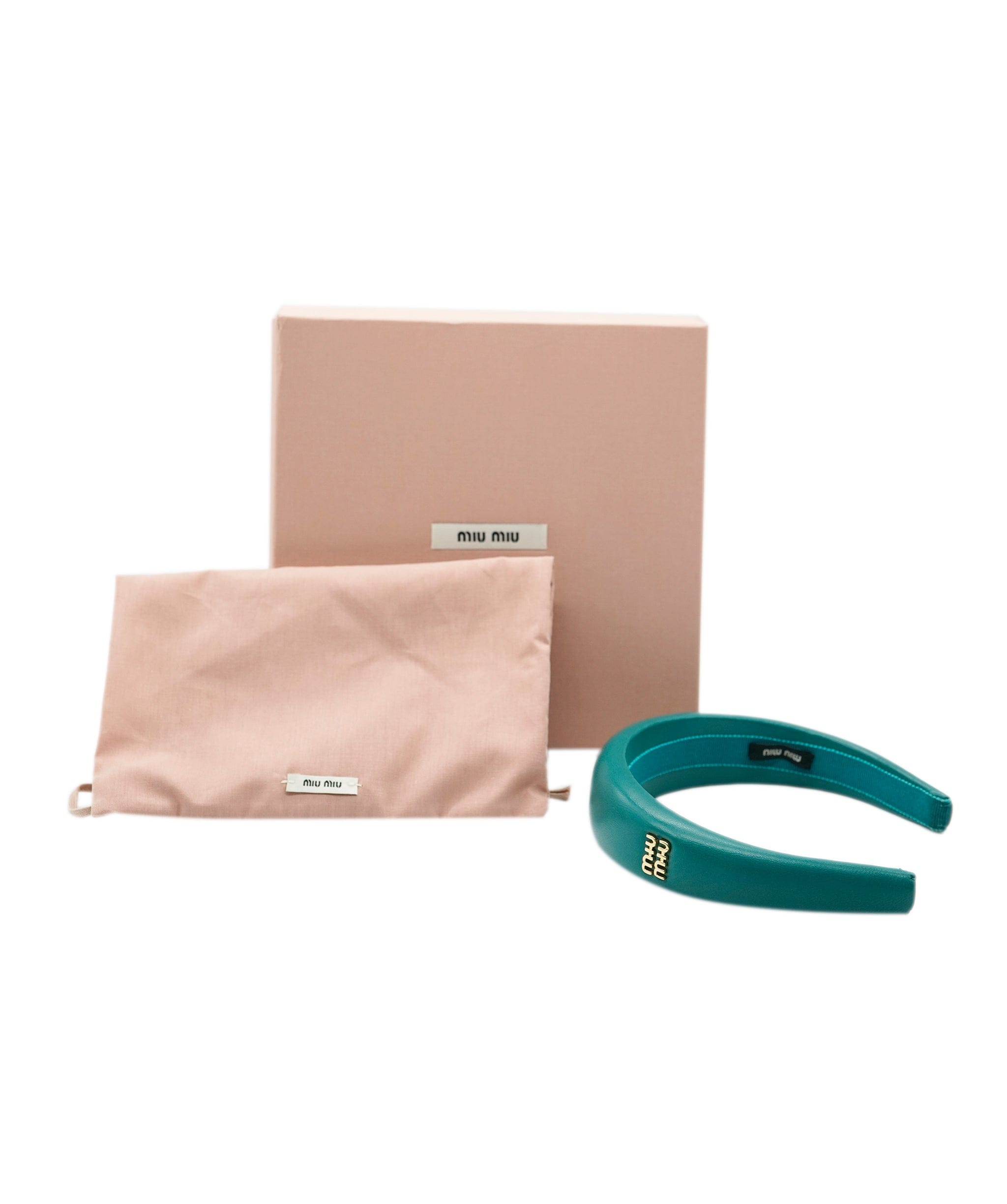 Miu Miu Miu Miu Blue Logo Headband ALL0973