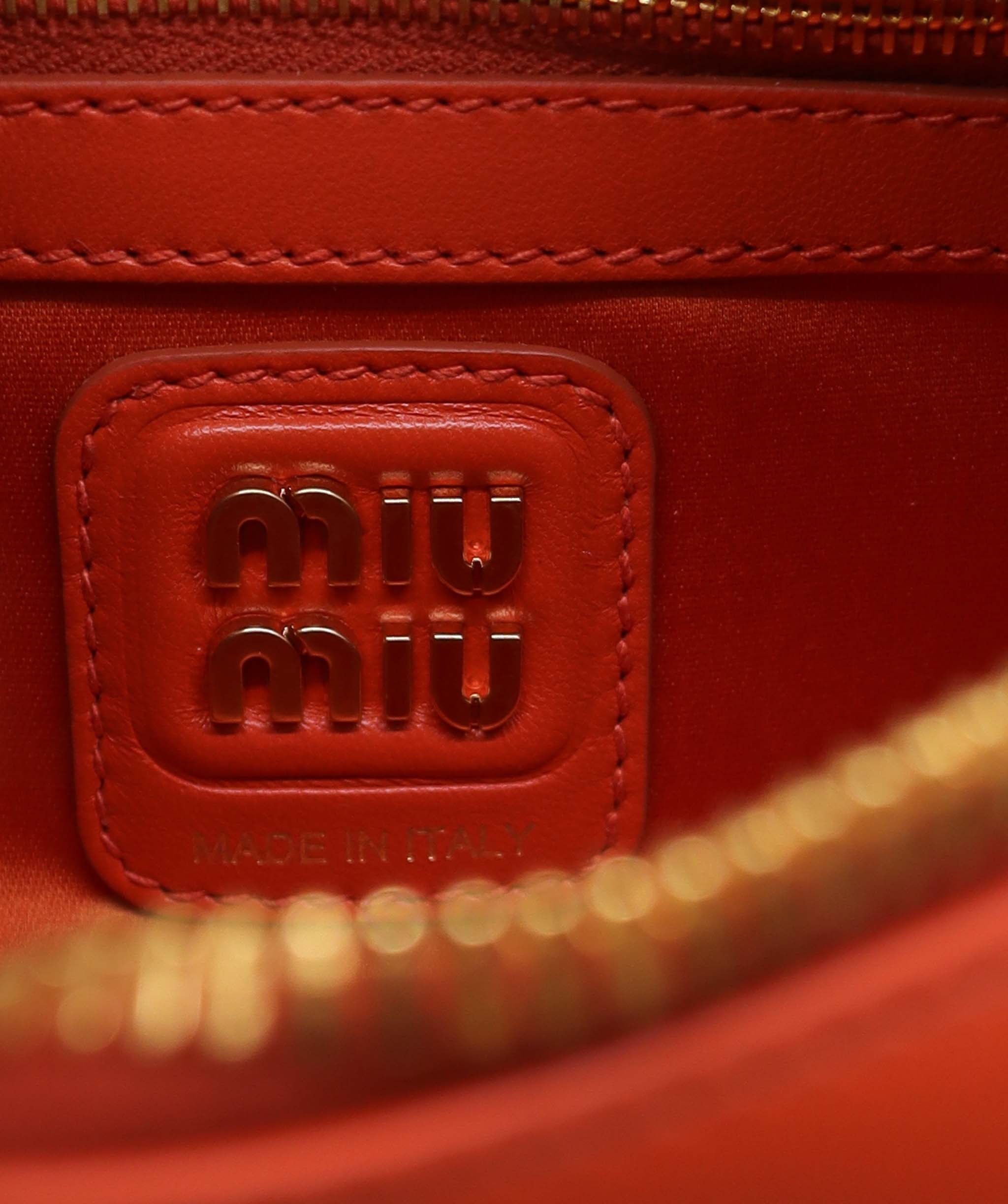 Miu Miu Miu Miu orange mini top handle AVC2166