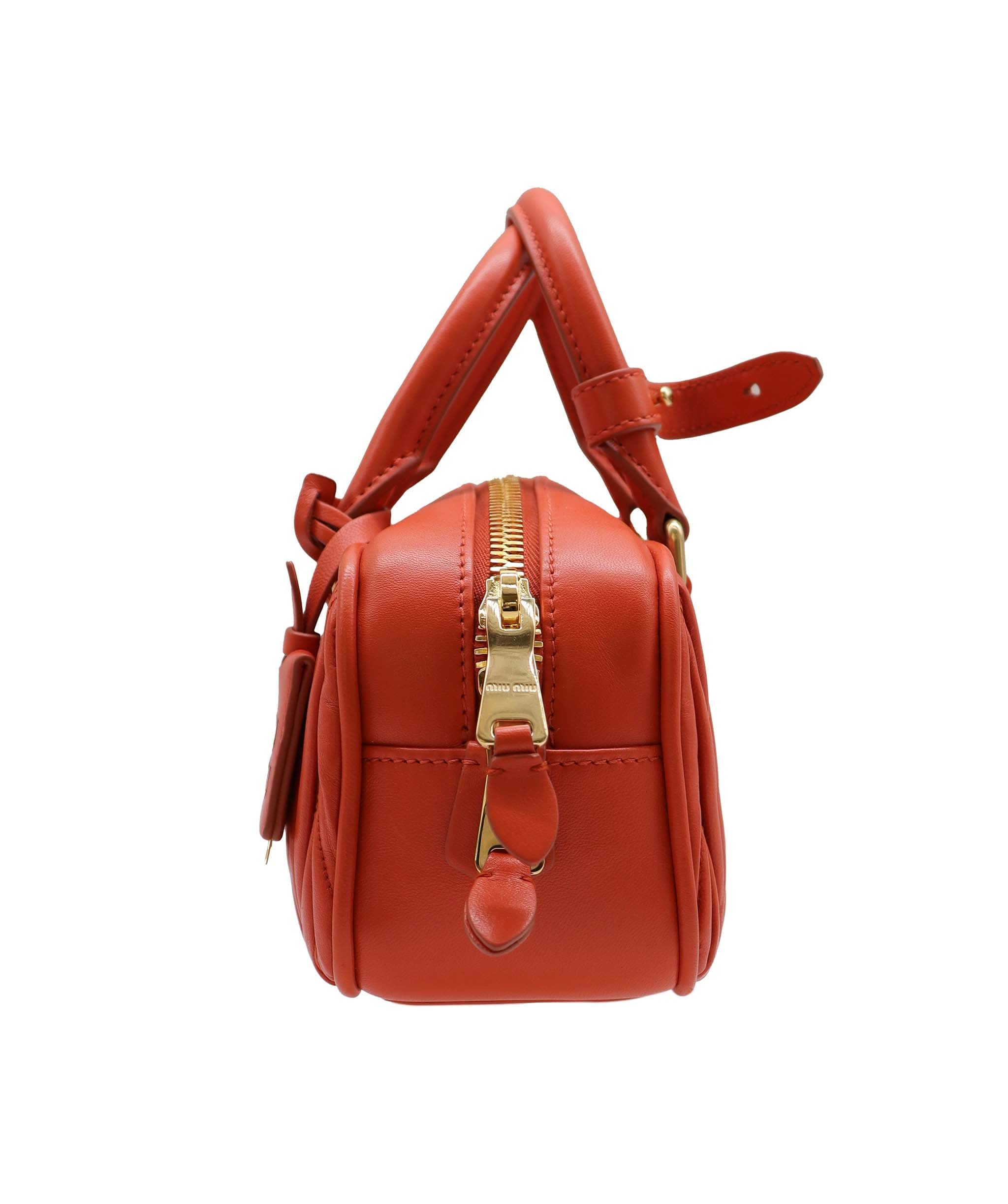 Miu Miu Miu Miu orange mini top handle AVC2166