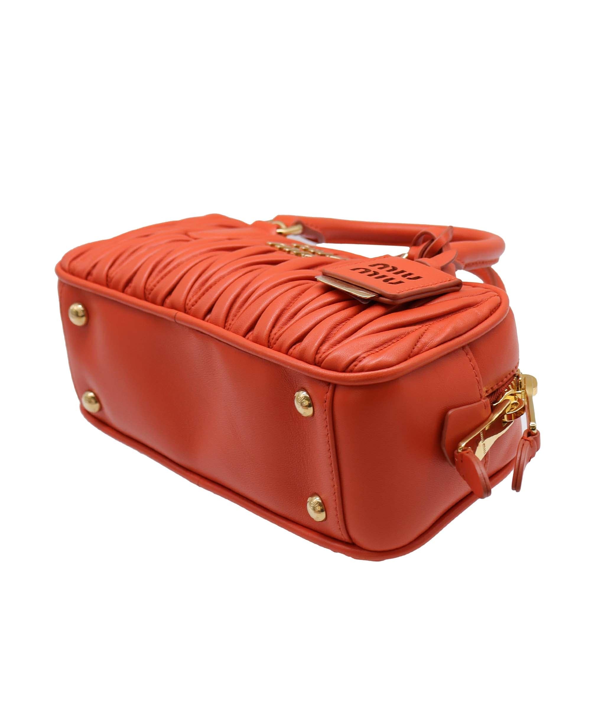 Miu Miu Miu Miu orange mini top handle AVC2166