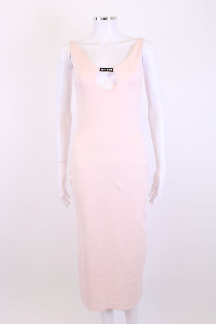 Miu Miu Miu Miu Bodycon Dress Pink 10
