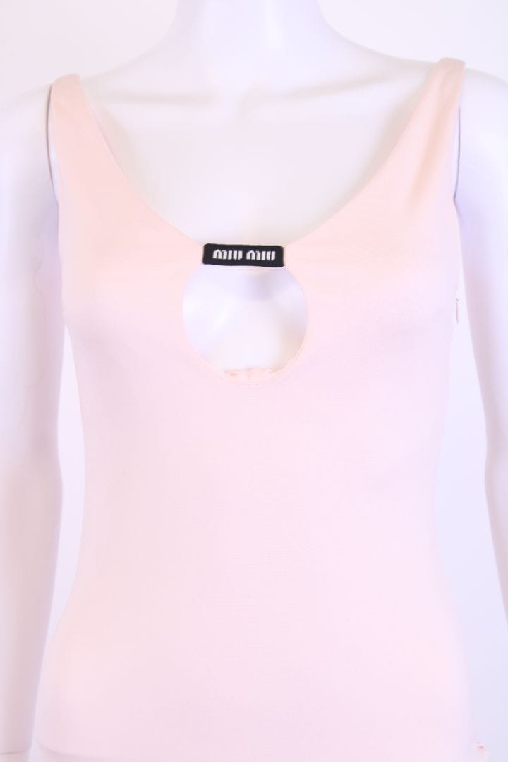 Miu Miu Miu Miu Bodycon Dress Pink 10