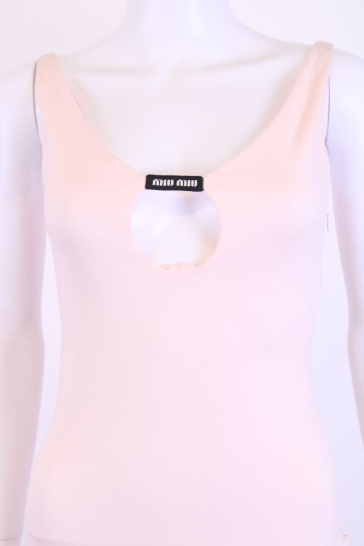 Miu Miu Miu Miu Bodycon Dress Pink 10