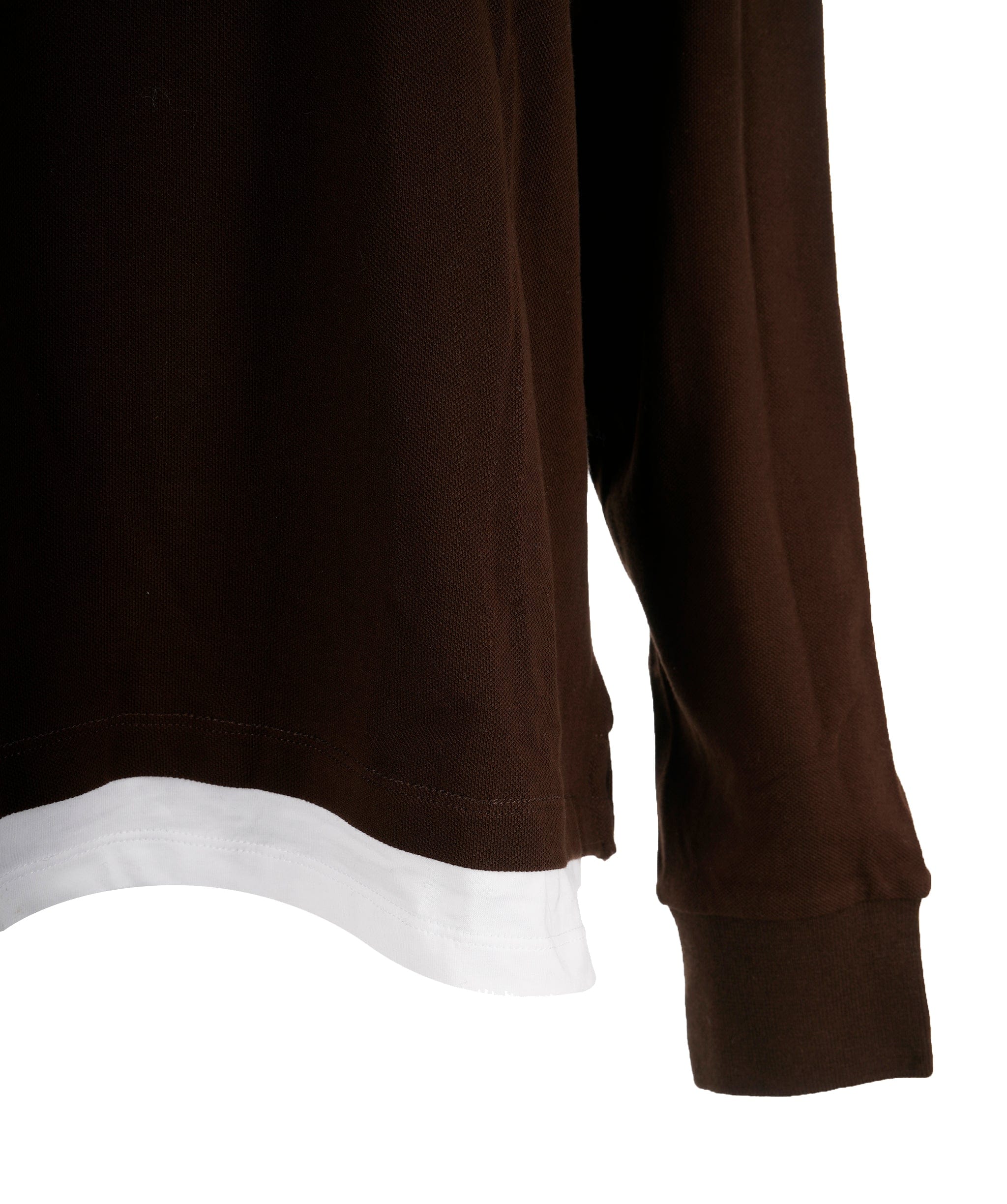 Miu Miu Miu Miu Brown Logo Long Sleeve Polo Jumper ALC2236