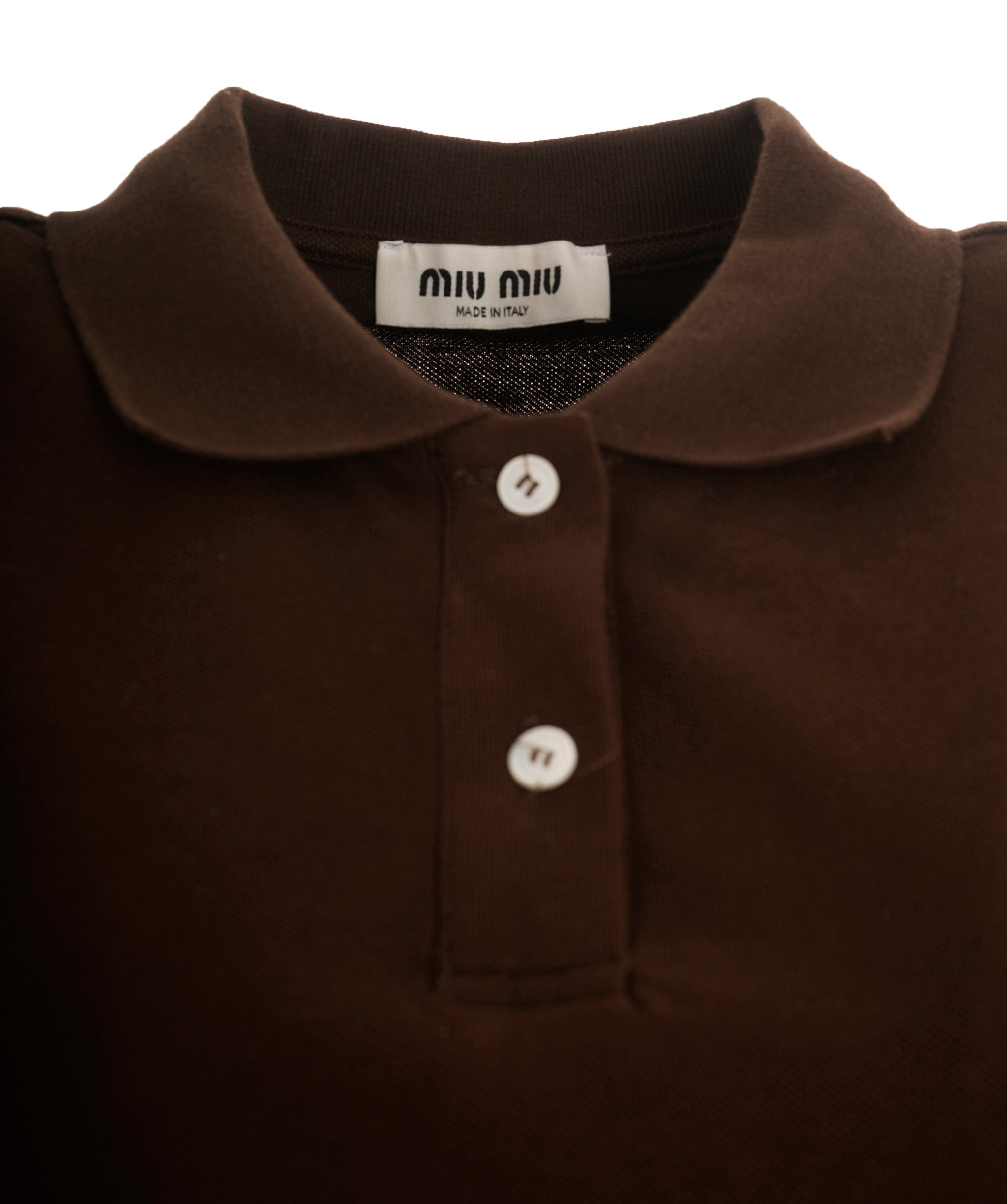 Miu Miu Miu Miu Brown Logo Polo Jumper ALC3538