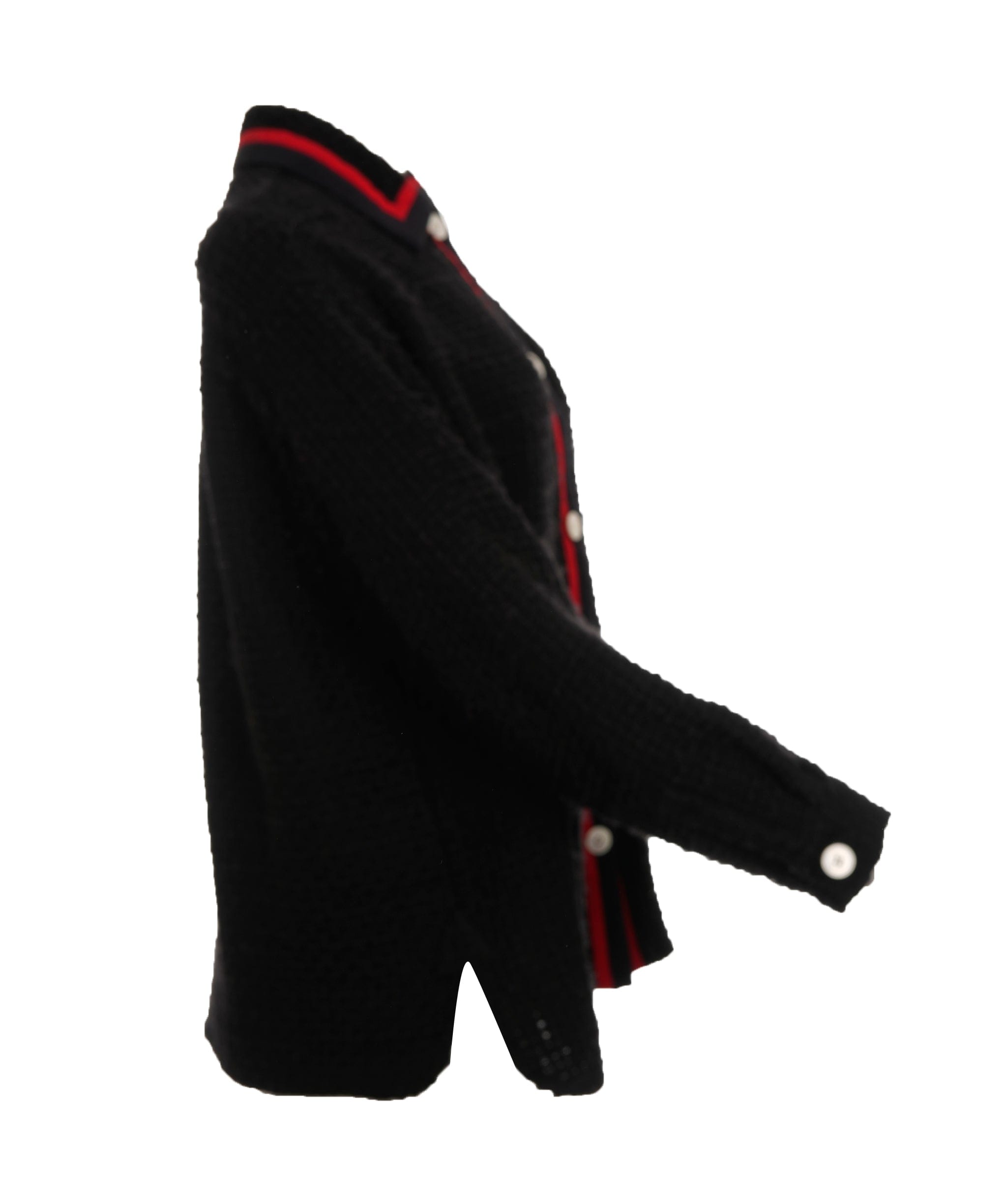 Miu Miu Miu Miu Logo Striped Detail Red and Black Coat ALC2729