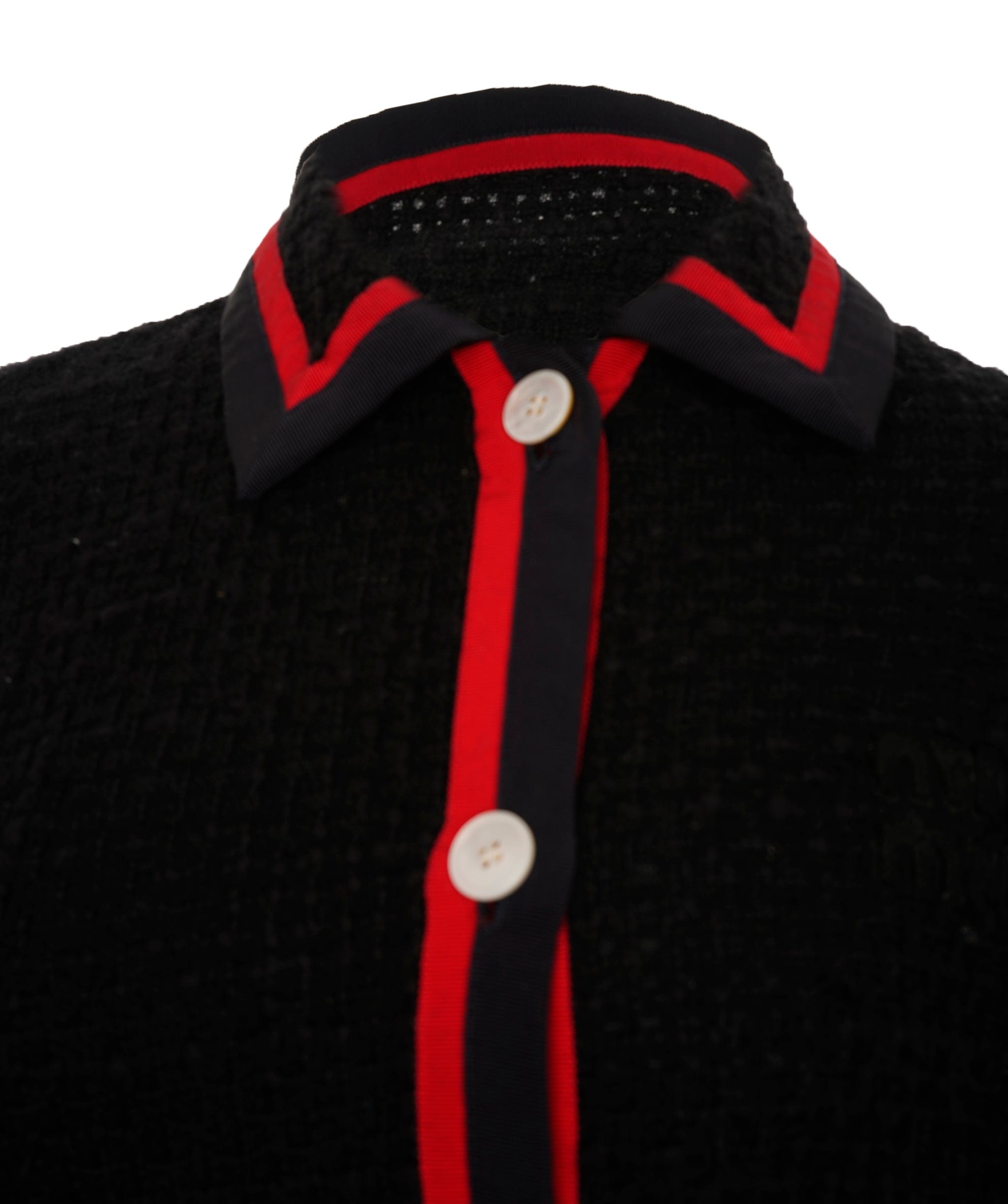 Miu Miu Miu Miu Logo Striped Detail Red and Black Coat ALC2729