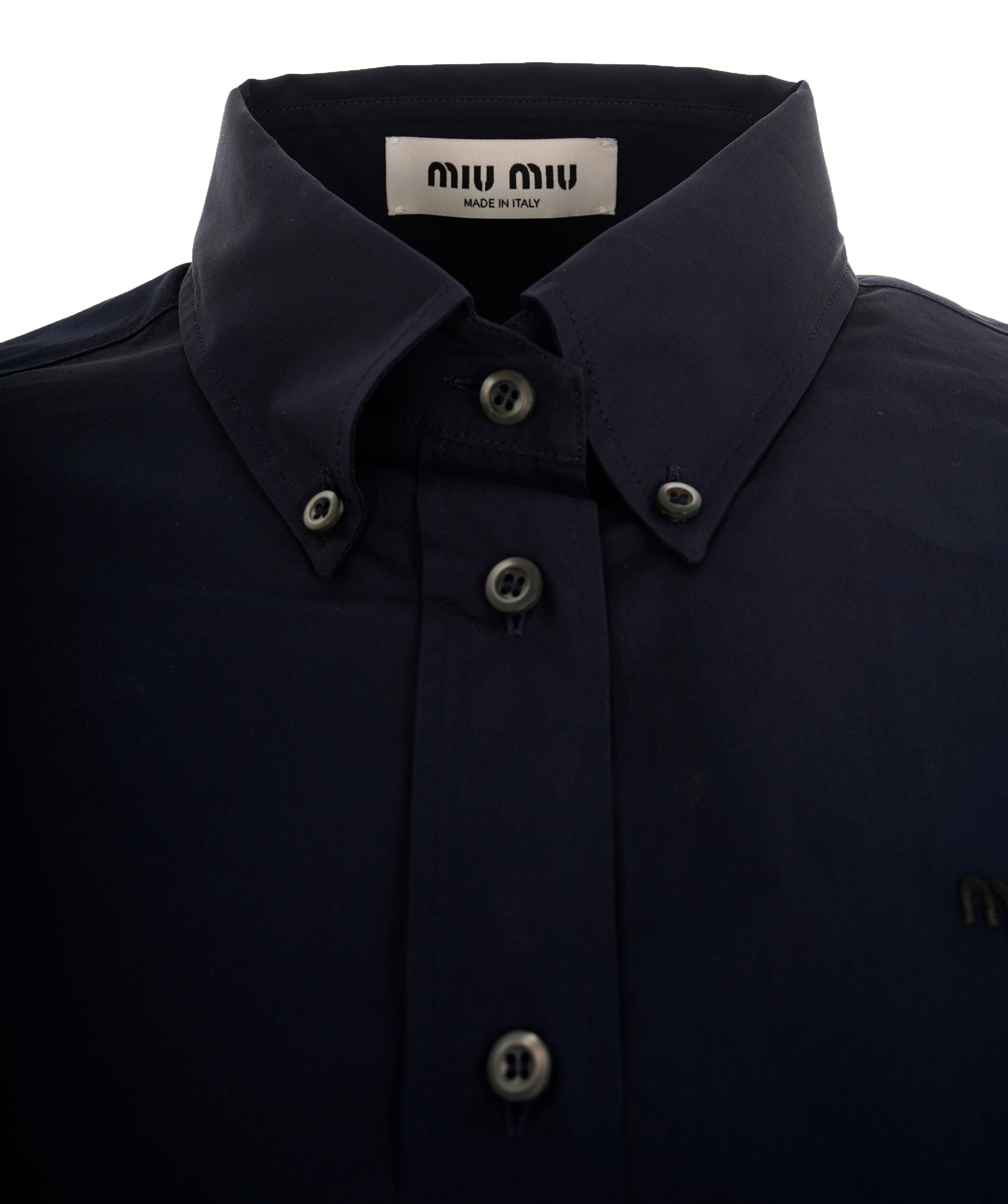 Miu Miu Miu Miu Navy Cropped Shirt 42 ALL0977