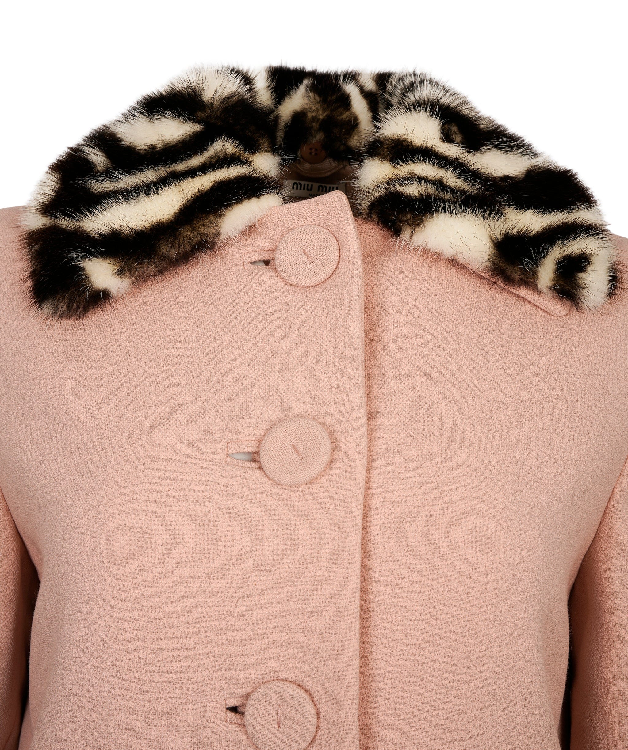 Miu Miu Miu Miu Pink Fur Coat ALC3138