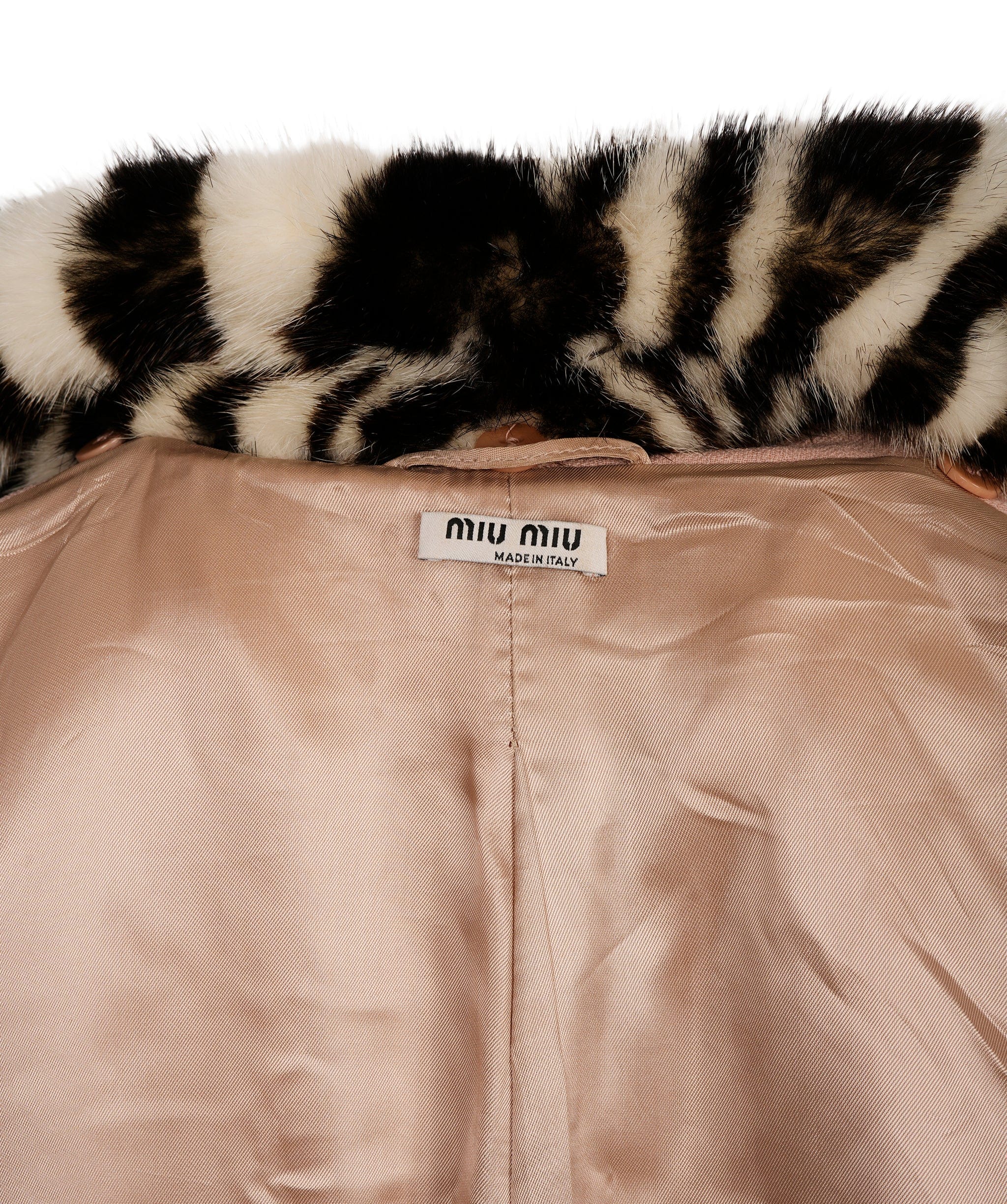 Miu Miu Miu Miu Pink Fur Coat ALC3138