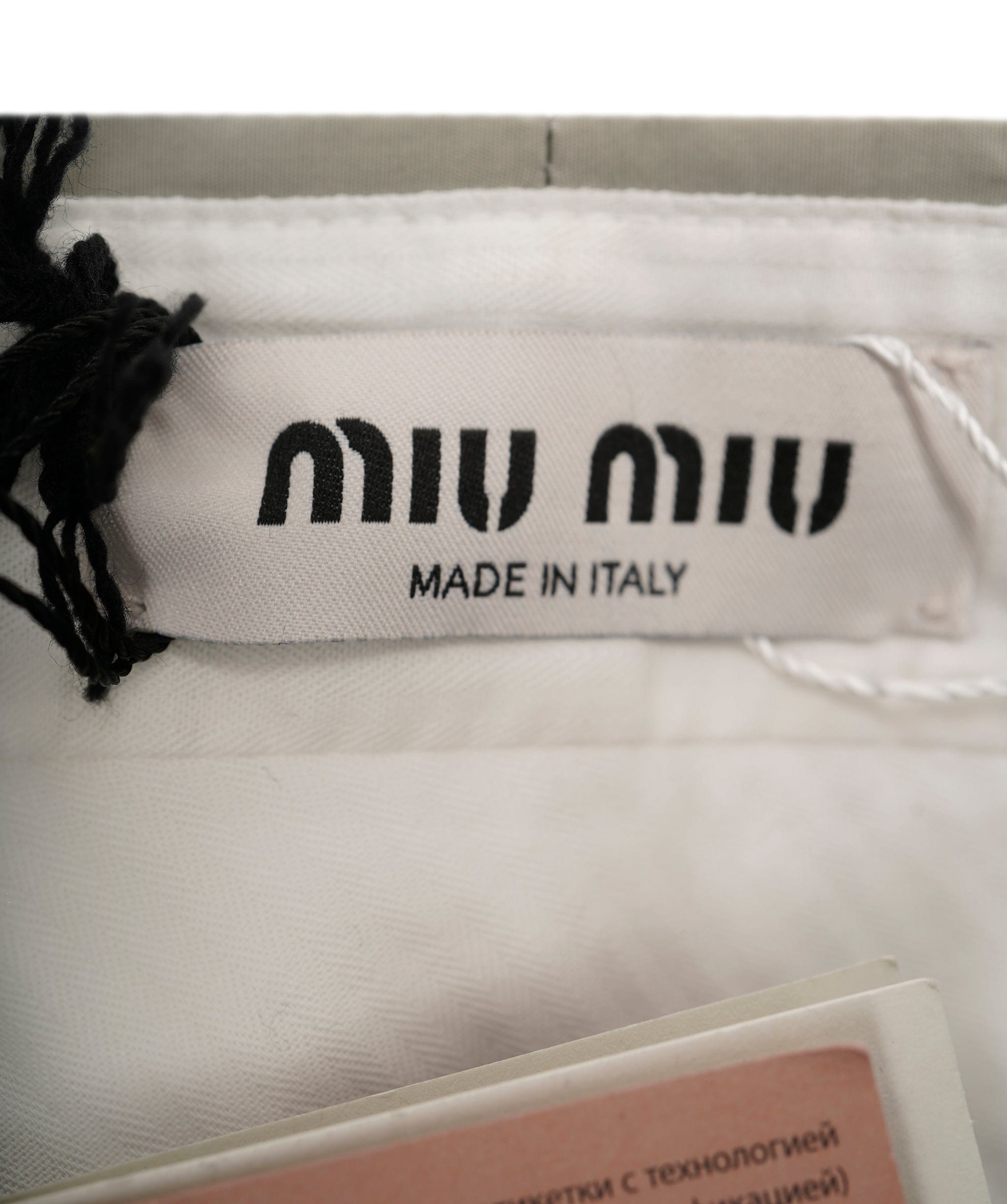 Miu Miu Miu Miu Straight Logo Trousers 38 ALL0988