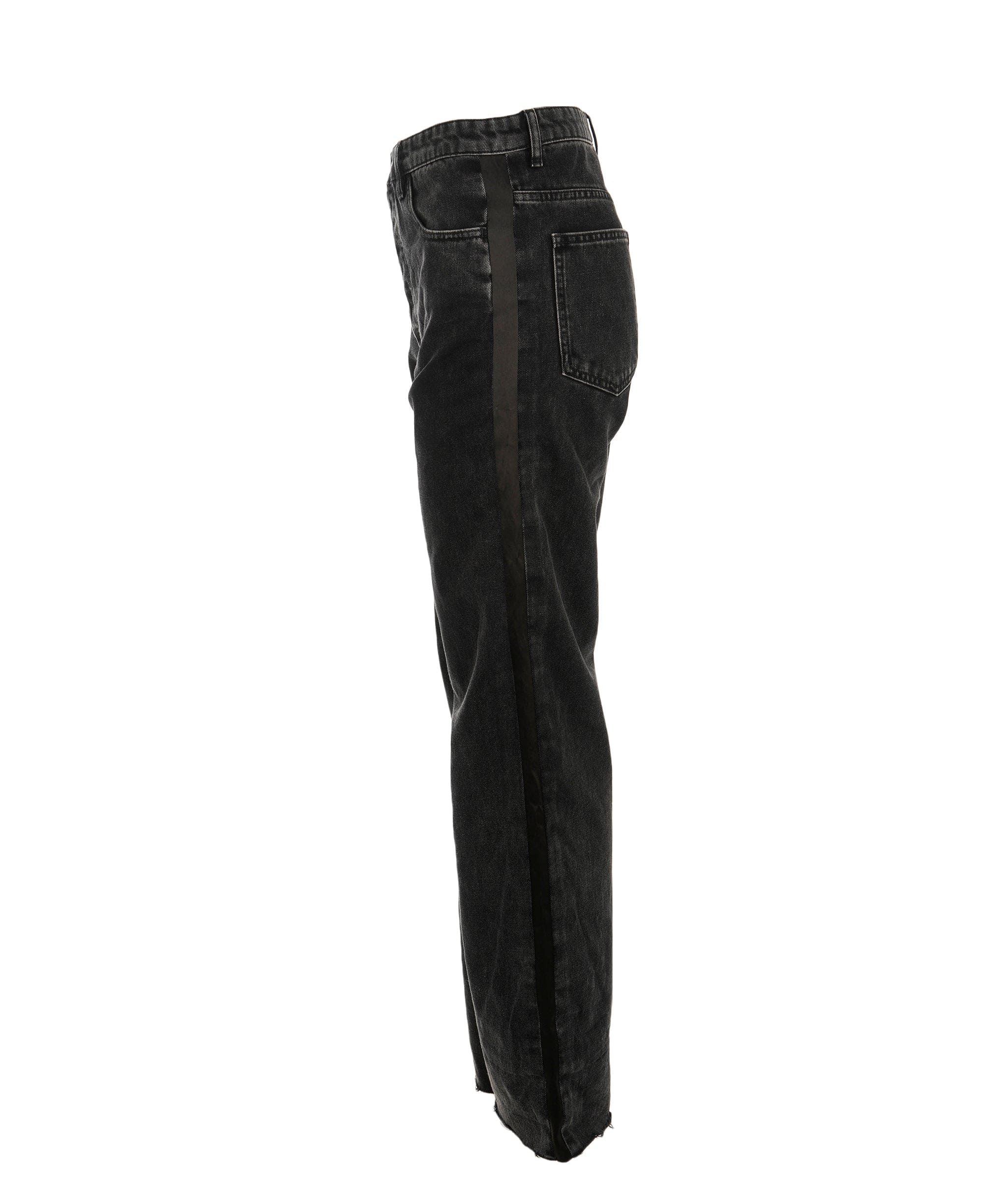 Miu Miu Miu Miu – Vintage-Wash Denim Jeans with Logo Patch ALC2425