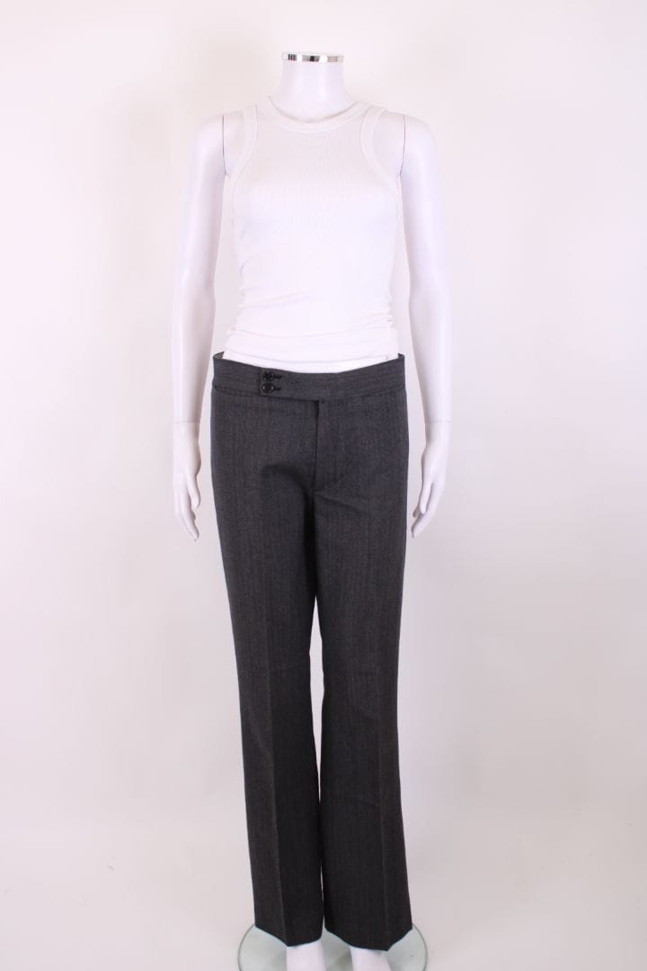 Miu Miu Miu Miu Herringbone Trousers Grey S