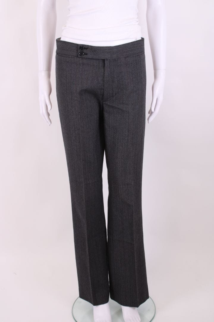 Miu Miu Miu Miu Herringbone Trousers Grey S