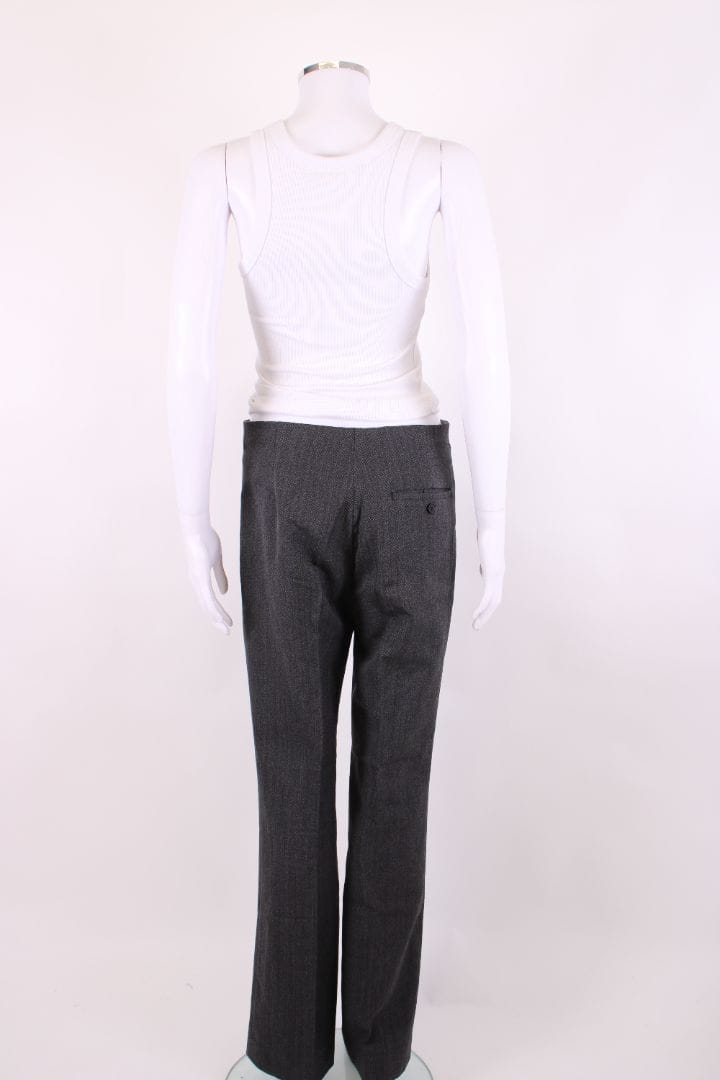 Miu Miu Miu Miu Herringbone Trousers Grey S
