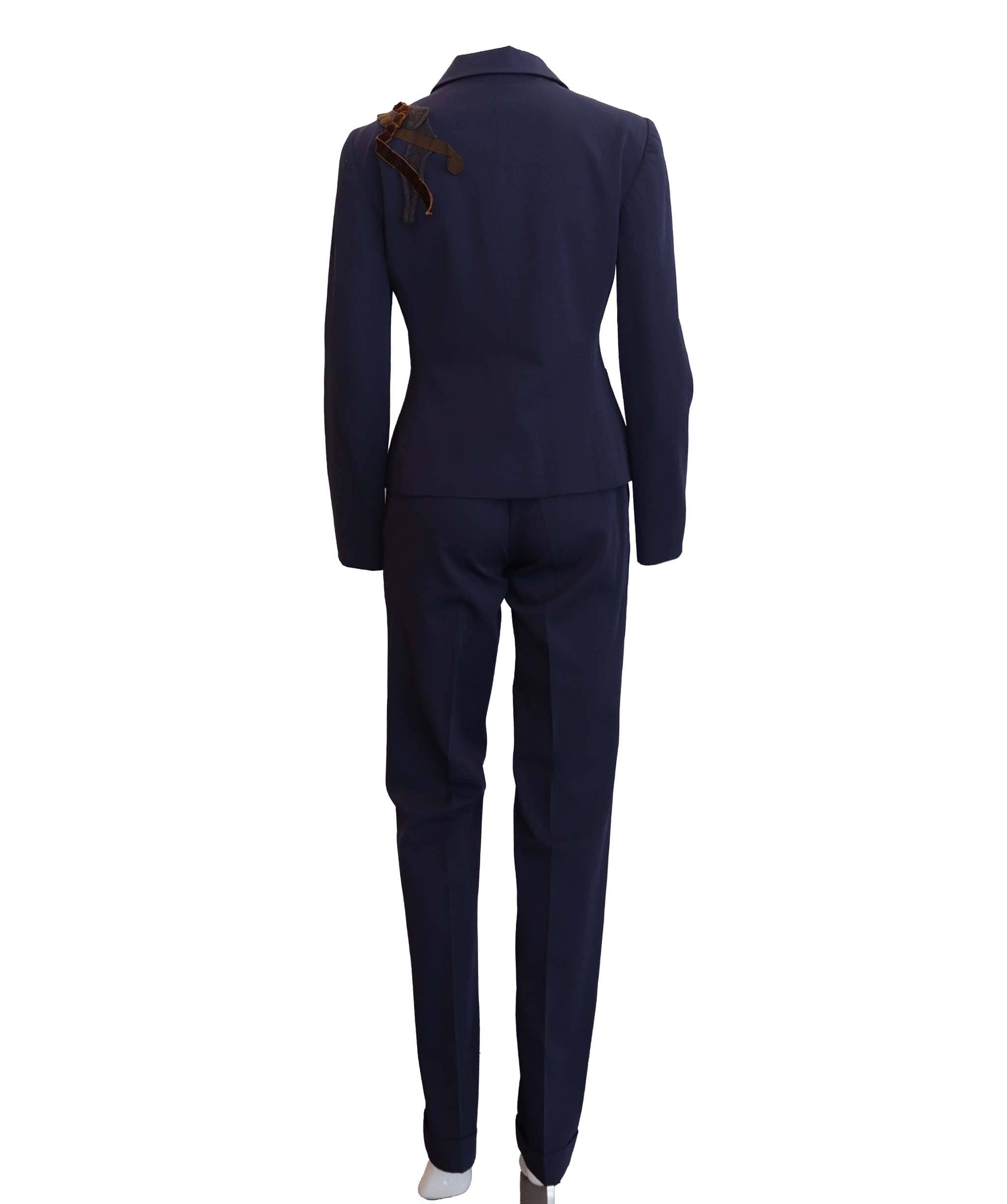 Moschino Moschino blue suit with ribbon AGC2980