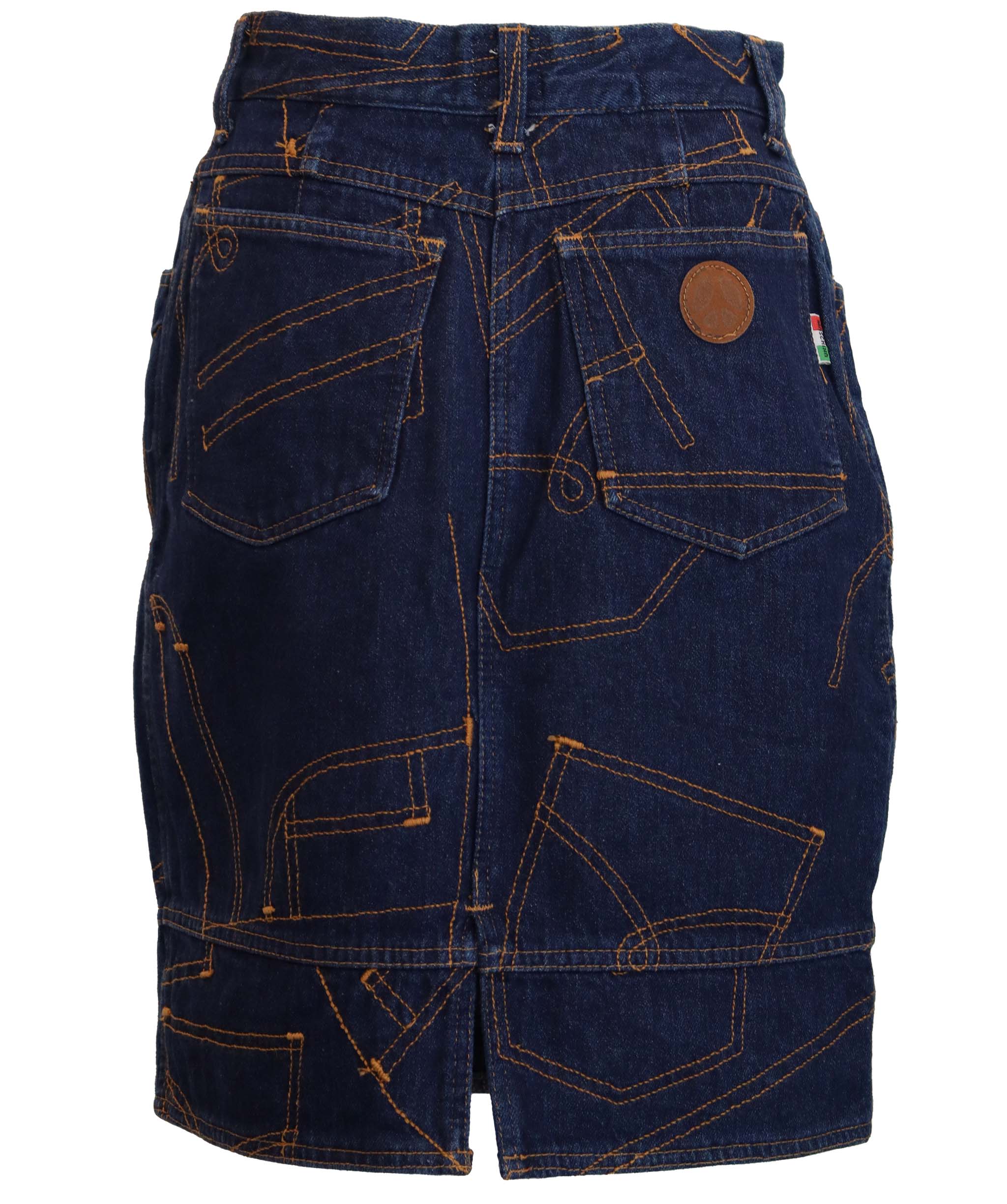 Moschino Moschino top stitched denim skirt AGC2631