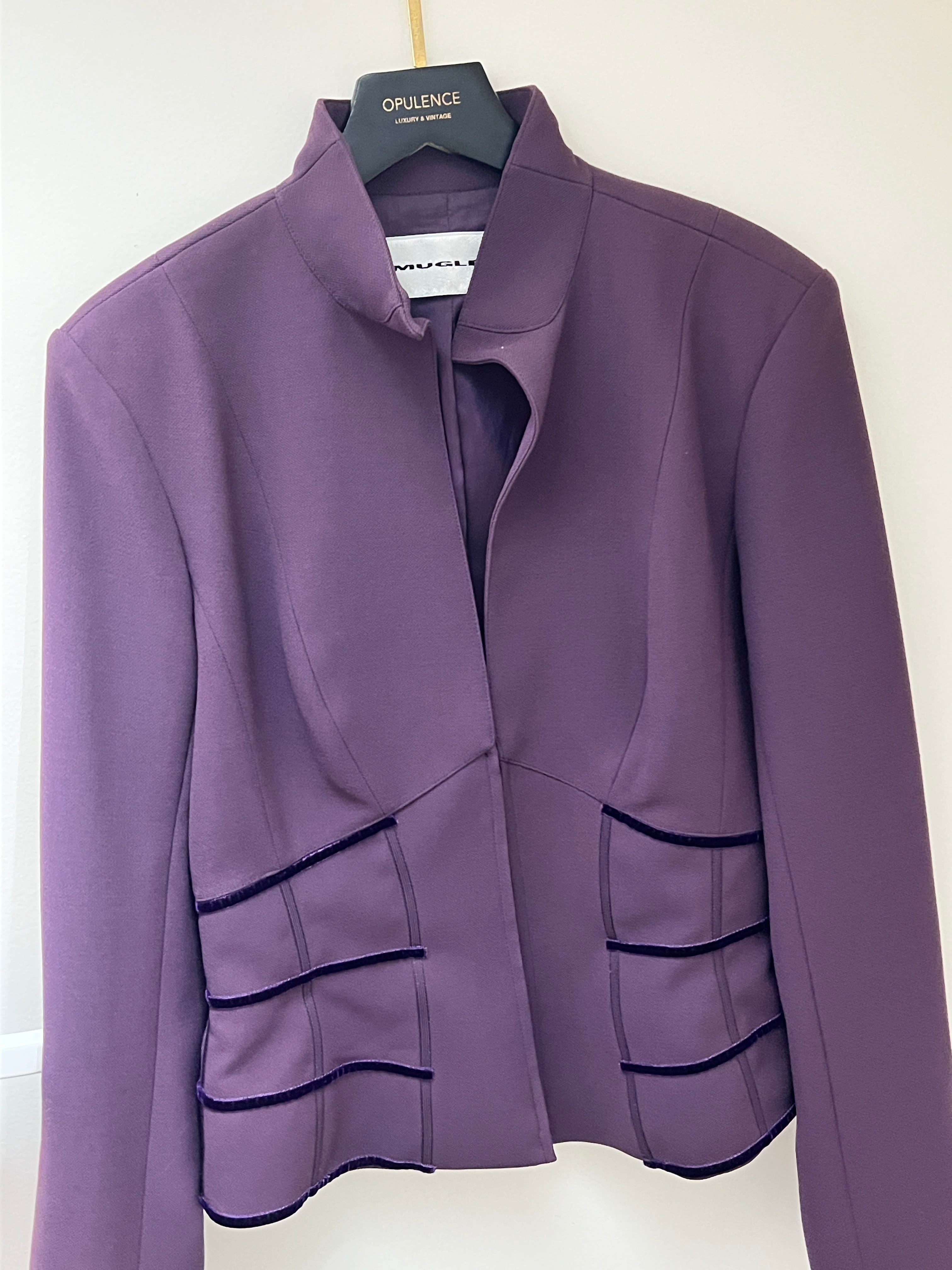 Mugler Mugler purple jacket AKC1257