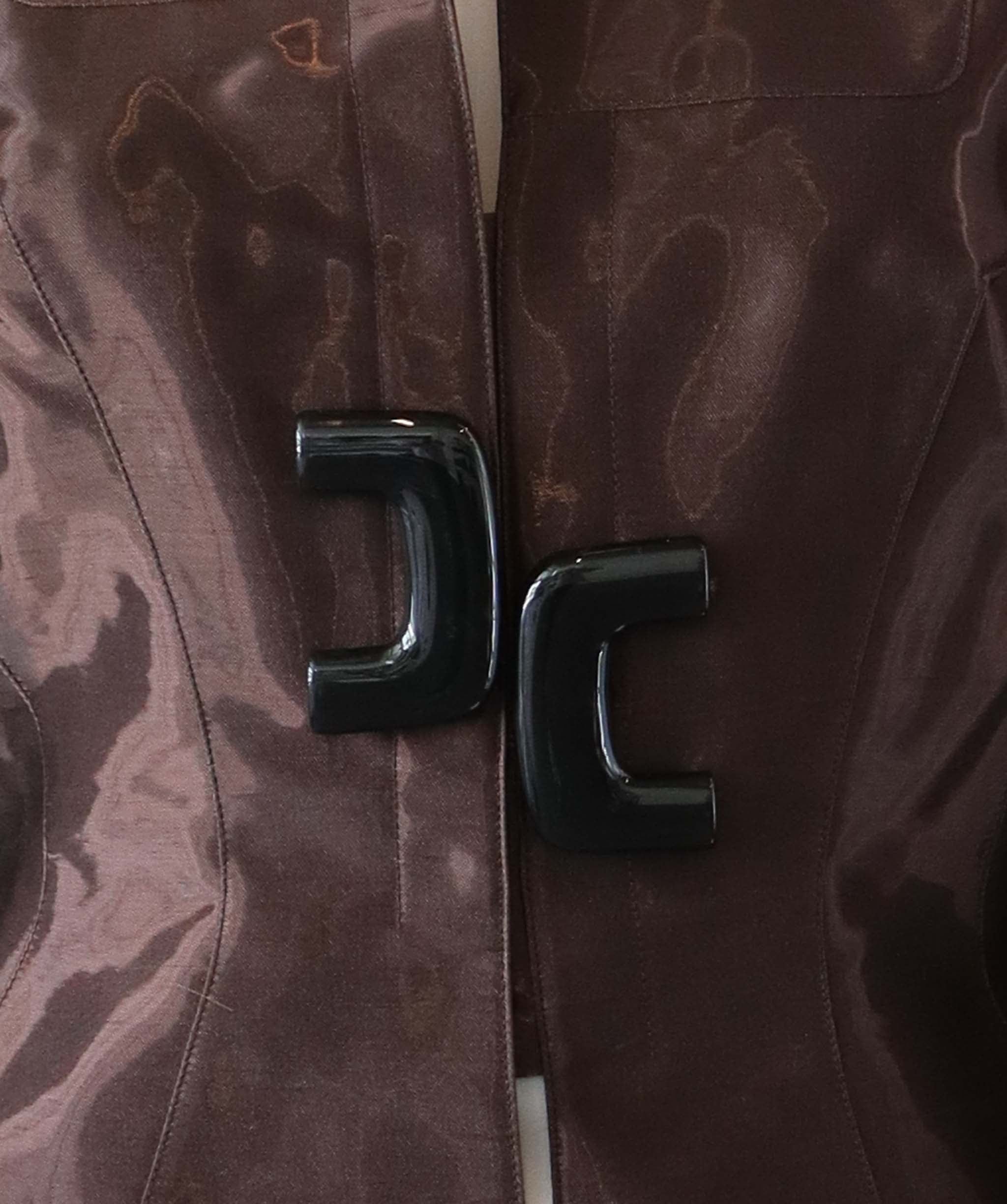 Mugler Mugler brown shiny suit AGC2541