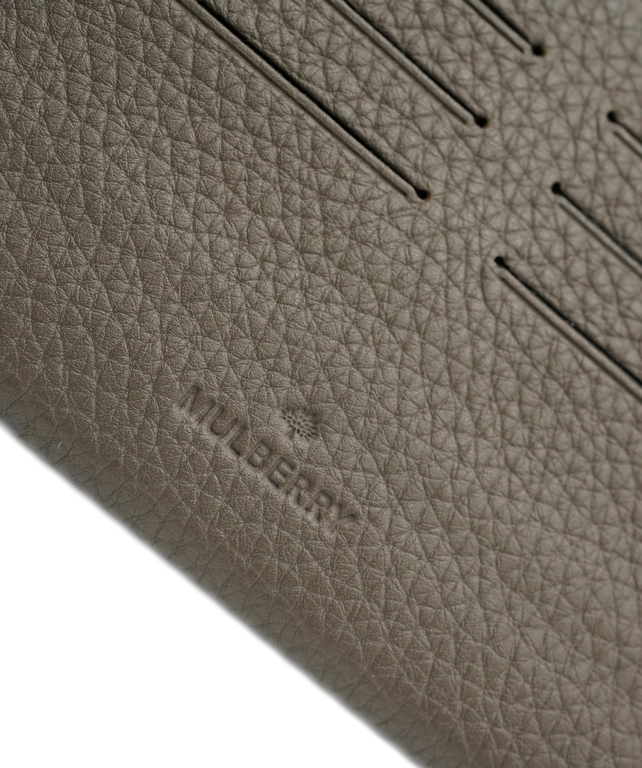 Mulberry Mulberry Long Wallet Cardholder Grey Leather with Grain - APC0022