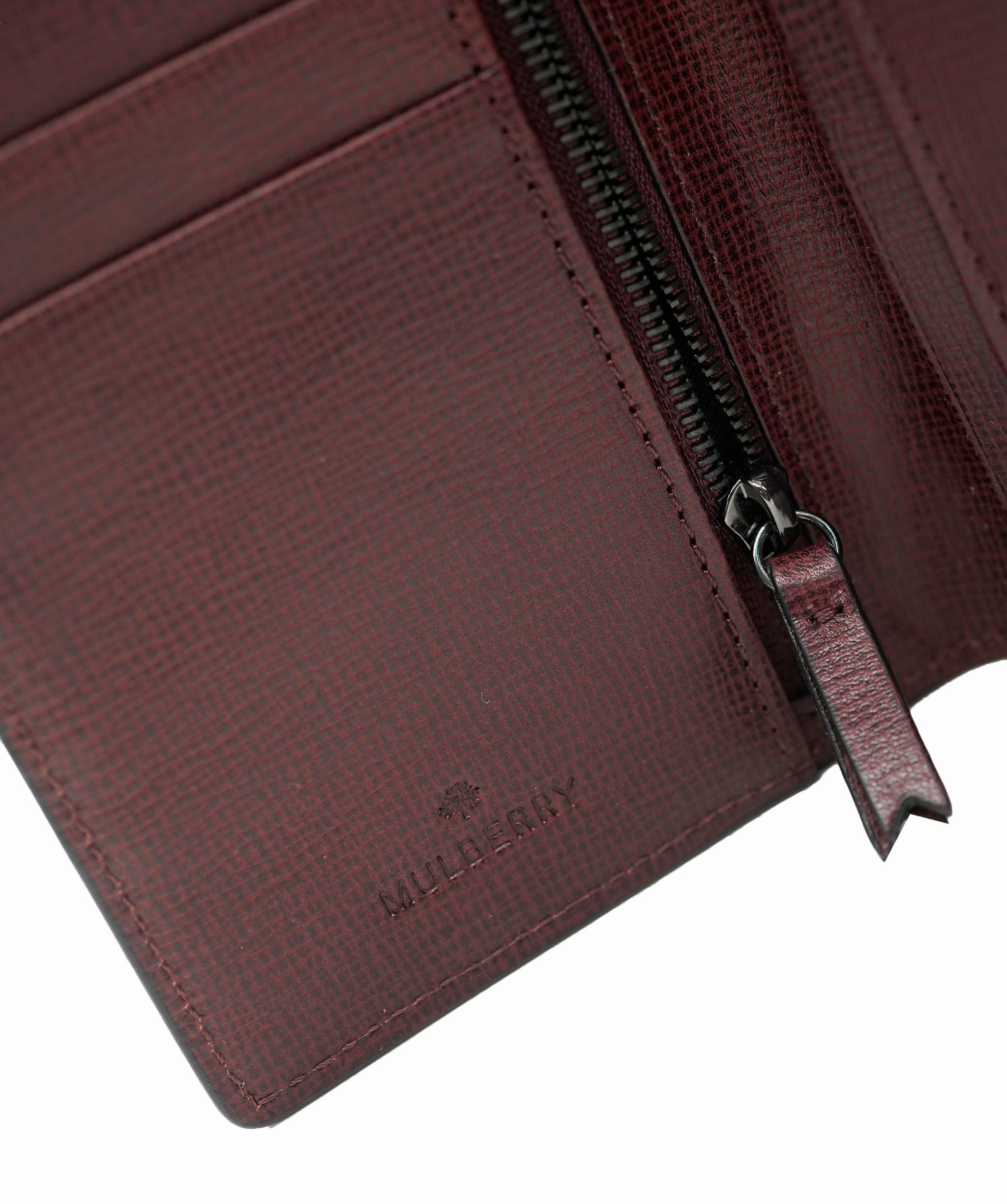 Mulberry Mulberry Long Wallet Cardholder Oxblood Leather with Grain - APC0021