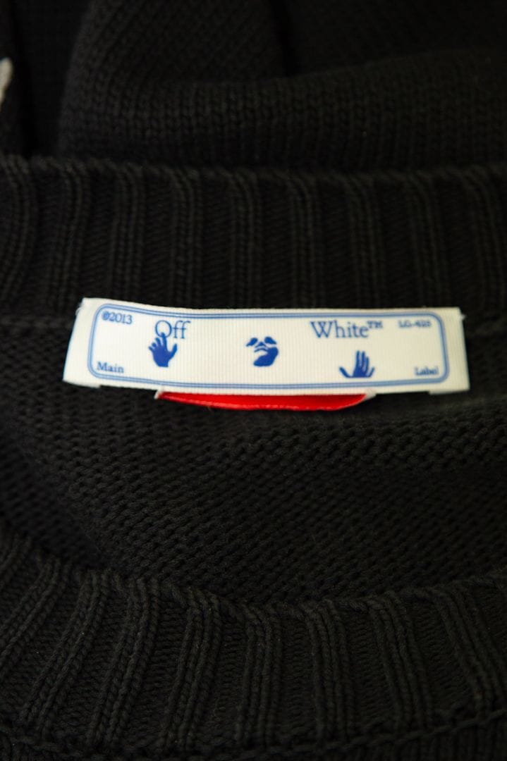 Off White Off White L/S Logo Back Jumper Black/ Grey XL