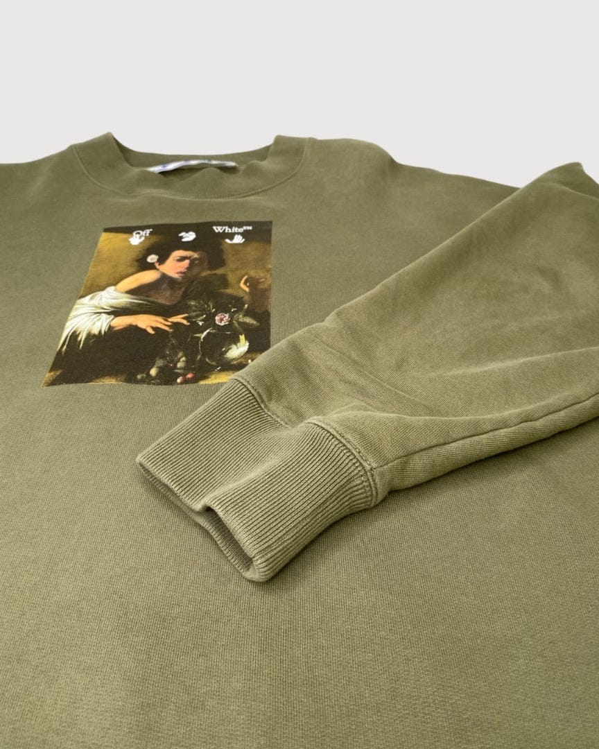 Off White Off White Print Sweatshirt Green M
