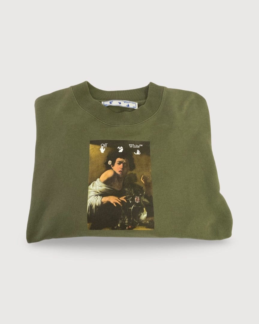 Off White Off White Print Sweatshirt Green M