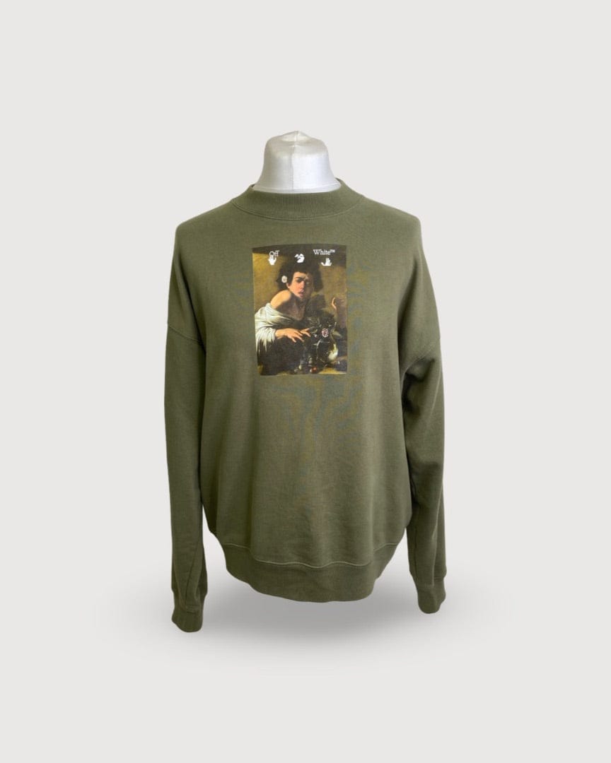 Off White Off White Print Sweatshirt Green M