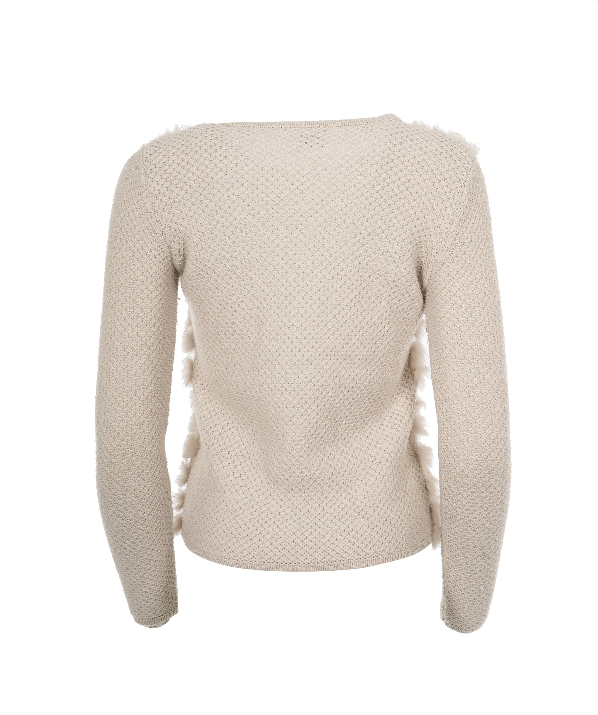 Pinko Pinko Cream Fur Cardigan ALC1481