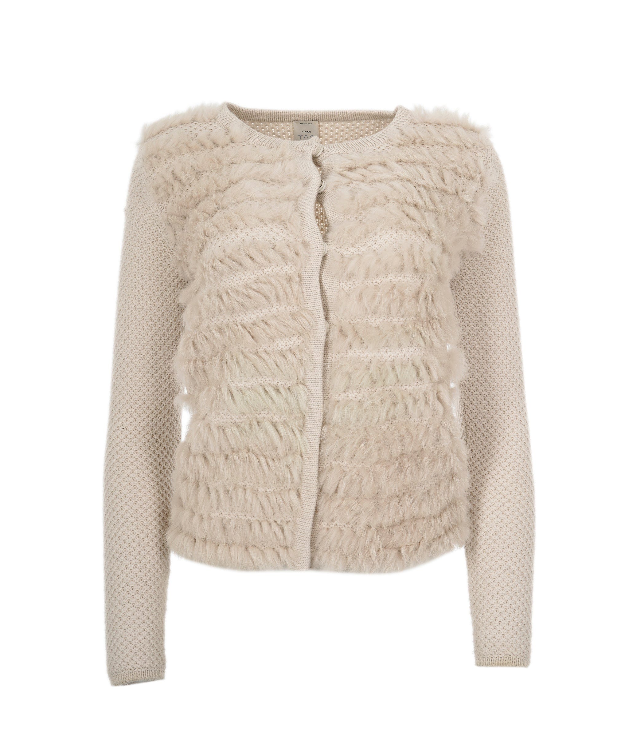 Pinko Pinko Cream Fur Cardigan ALC1481