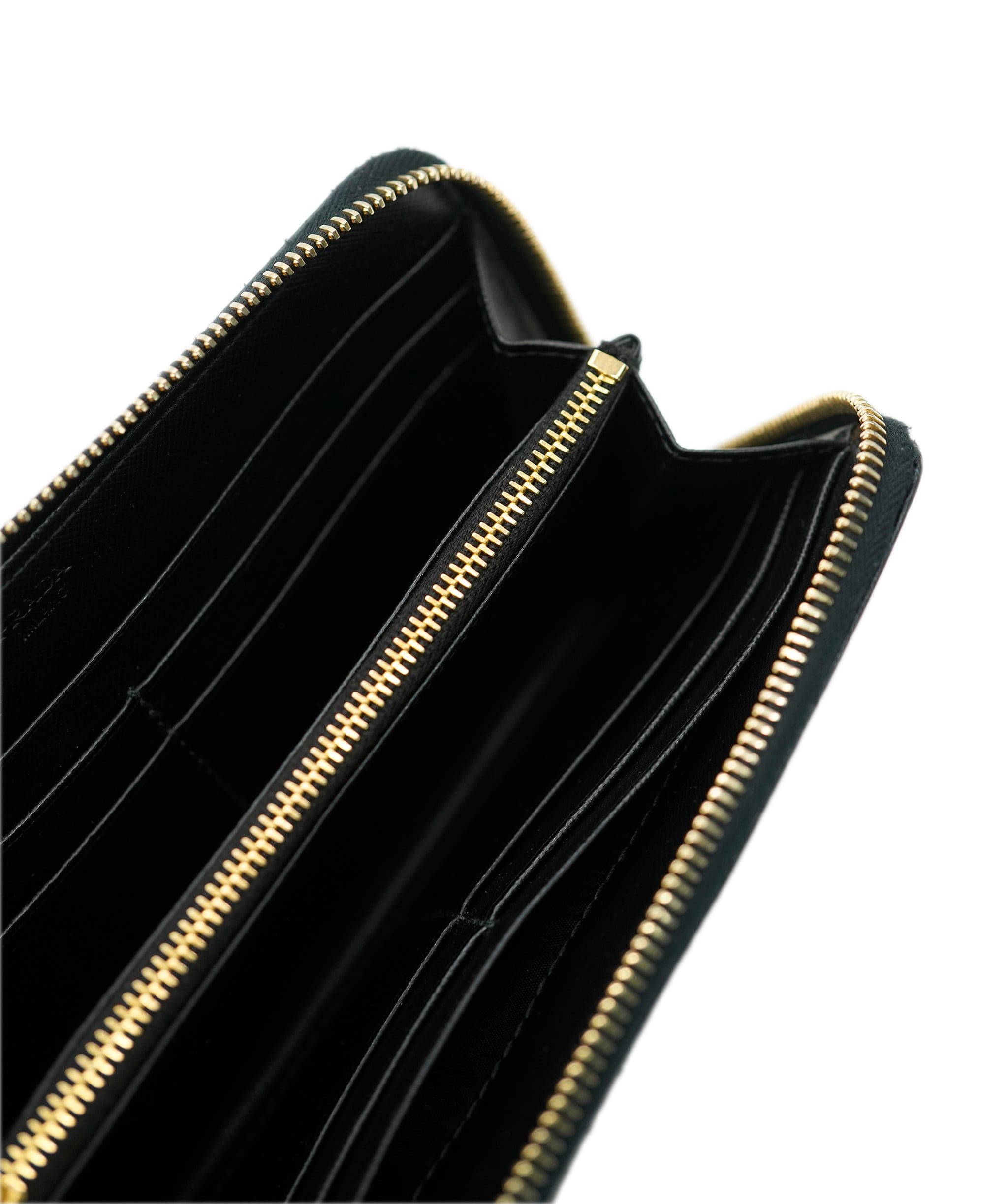 Prada Prada Black Grained Open Wallet ALC1930