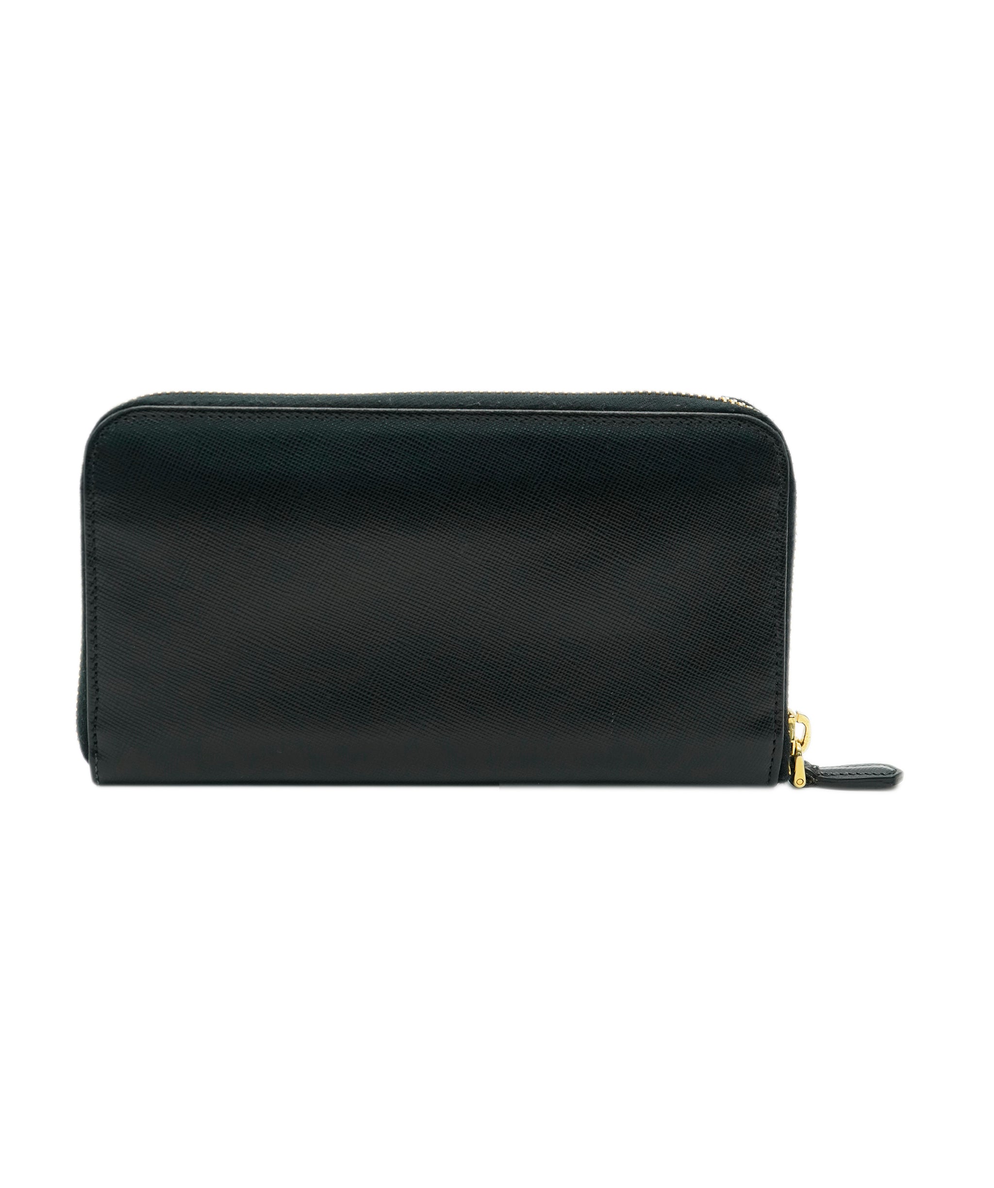Prada Prada Black Grained Open Wallet ALC1930