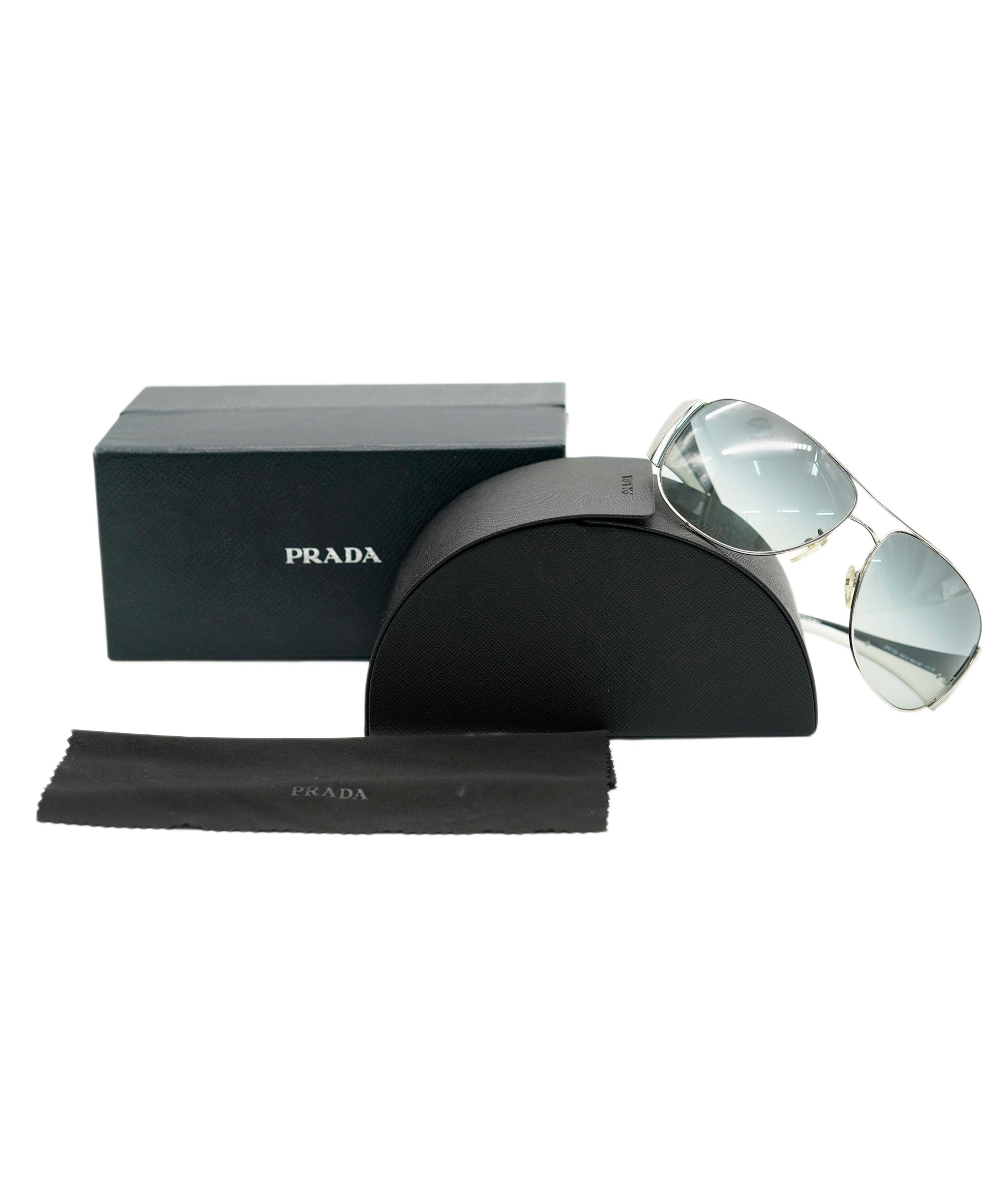 Prada PRADA Sunglasses Black White Auth am6642 DBXS1713