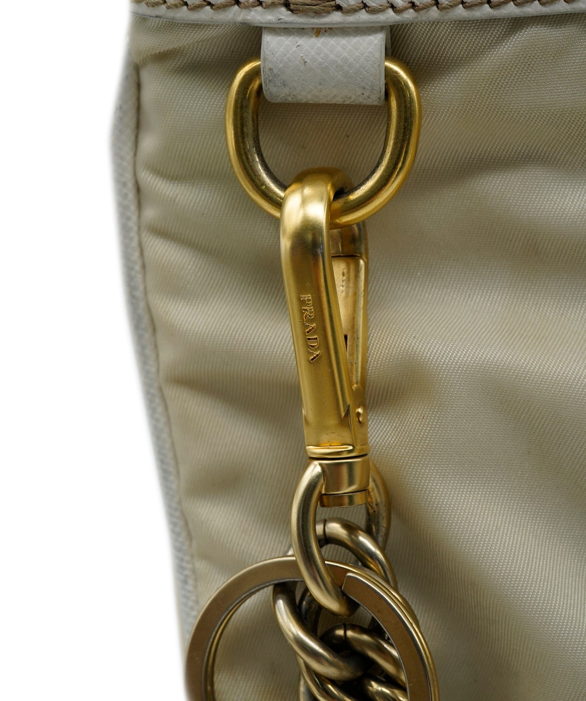 Prada Prada Beige Nylon Crossbody Bag with GHW - AJC0077