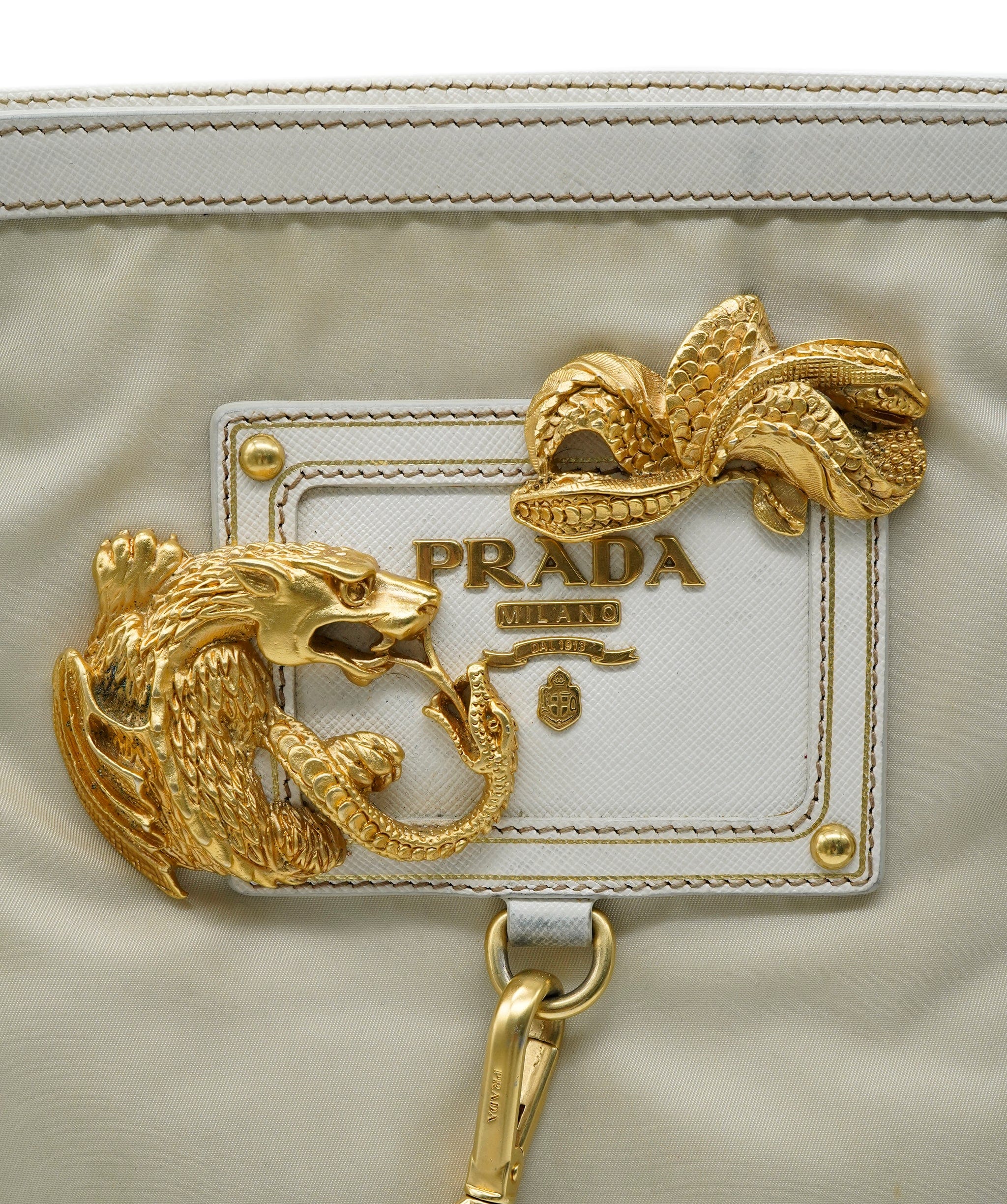 Prada Prada Beige Nylon Crossbody Bag with GHW - AJC0077