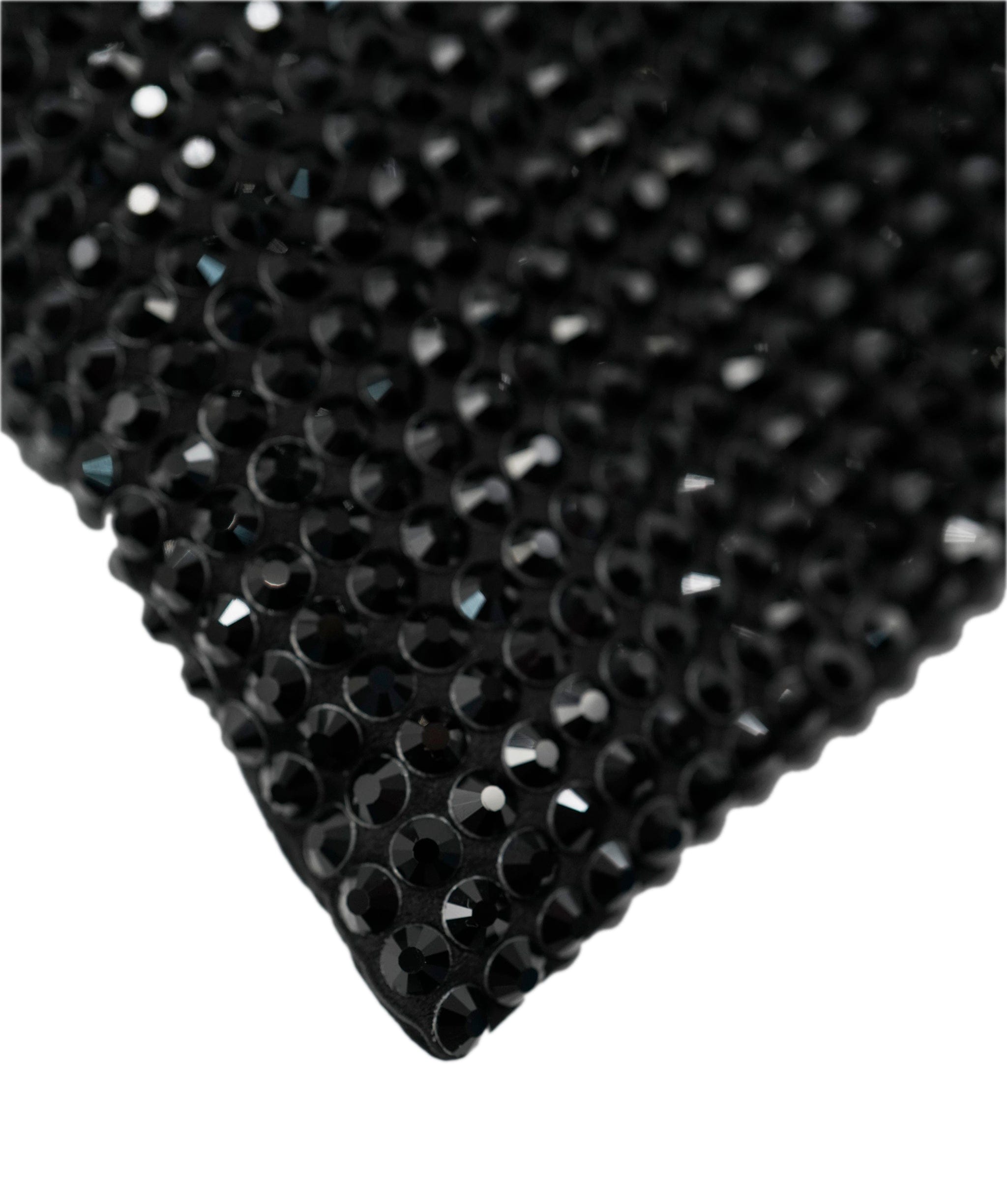 Prada Prada Black Crystal Embellished Logo Chain Crossbody Bag ALC2185