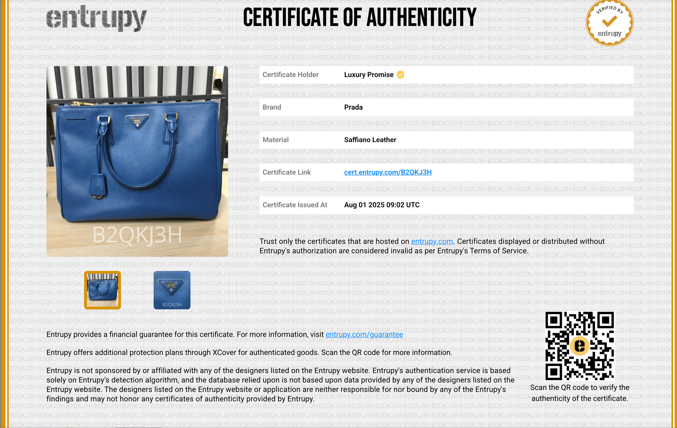 Prada Prada blue saffiano tote with GHW - AJC0473