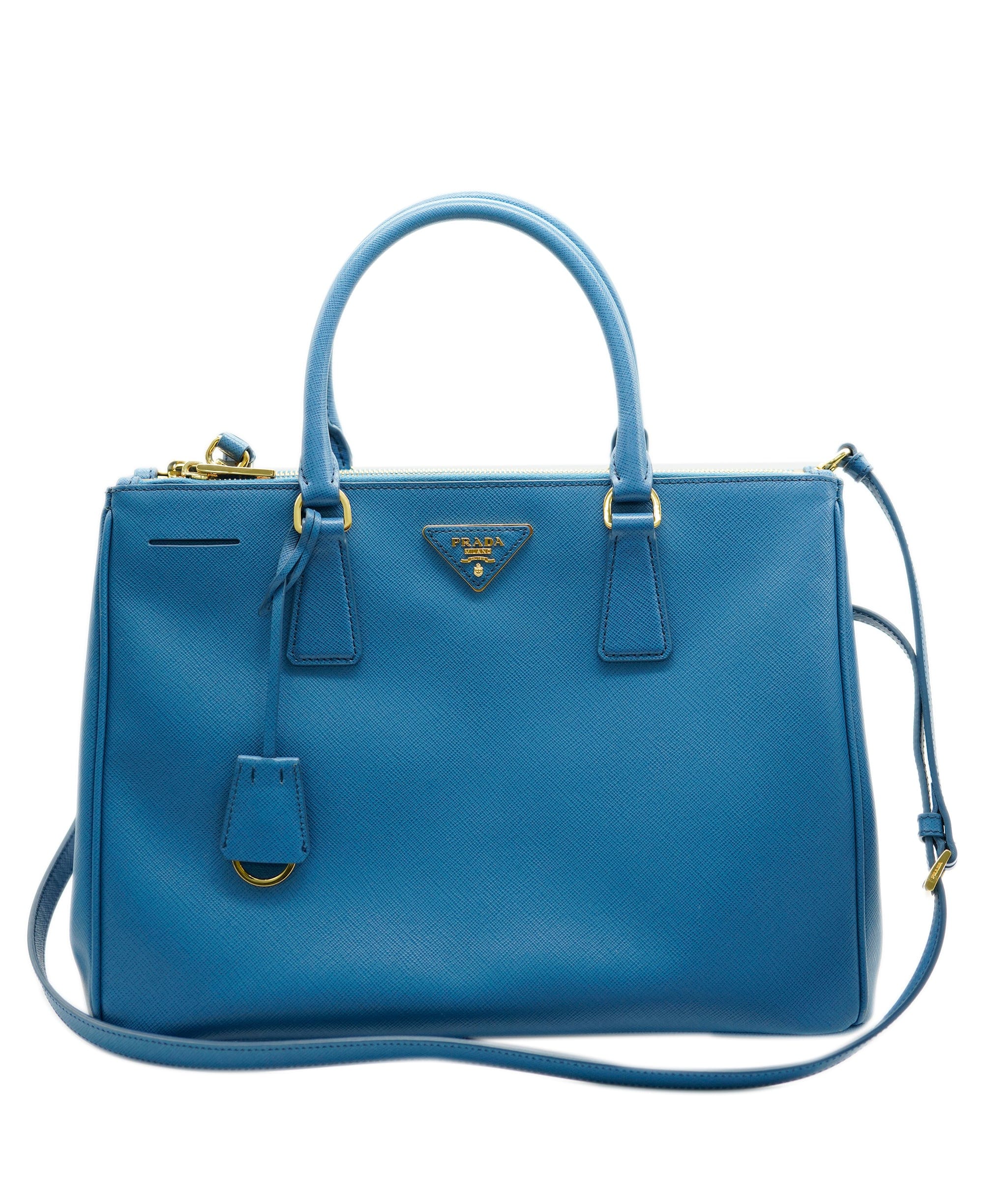 Prada Prada blue saffiano tote with GHW - AJC0473