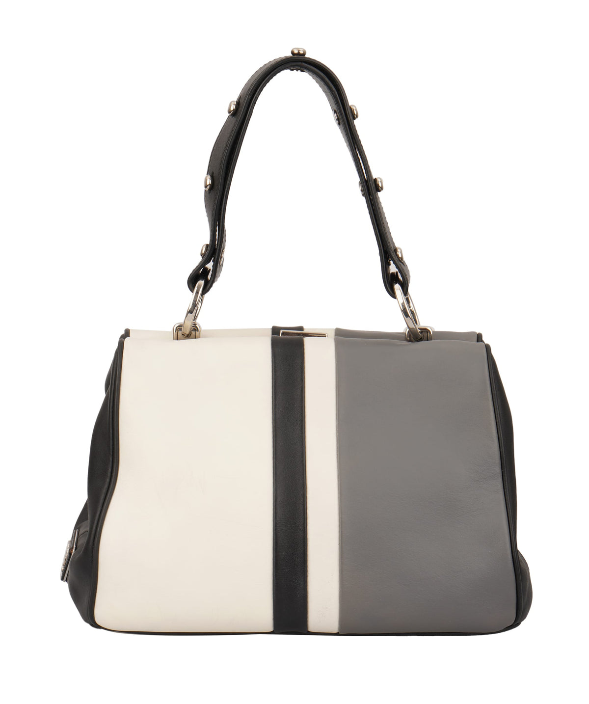 Prada Prada Multicolor Leather Striped Handbag C345544