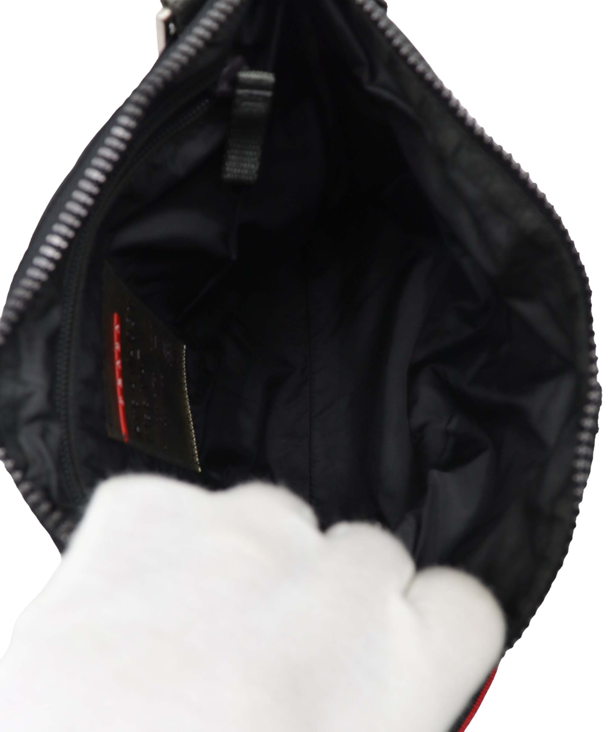 Prada Prada Nylon Sling Bag black with Grey trim AGC2194